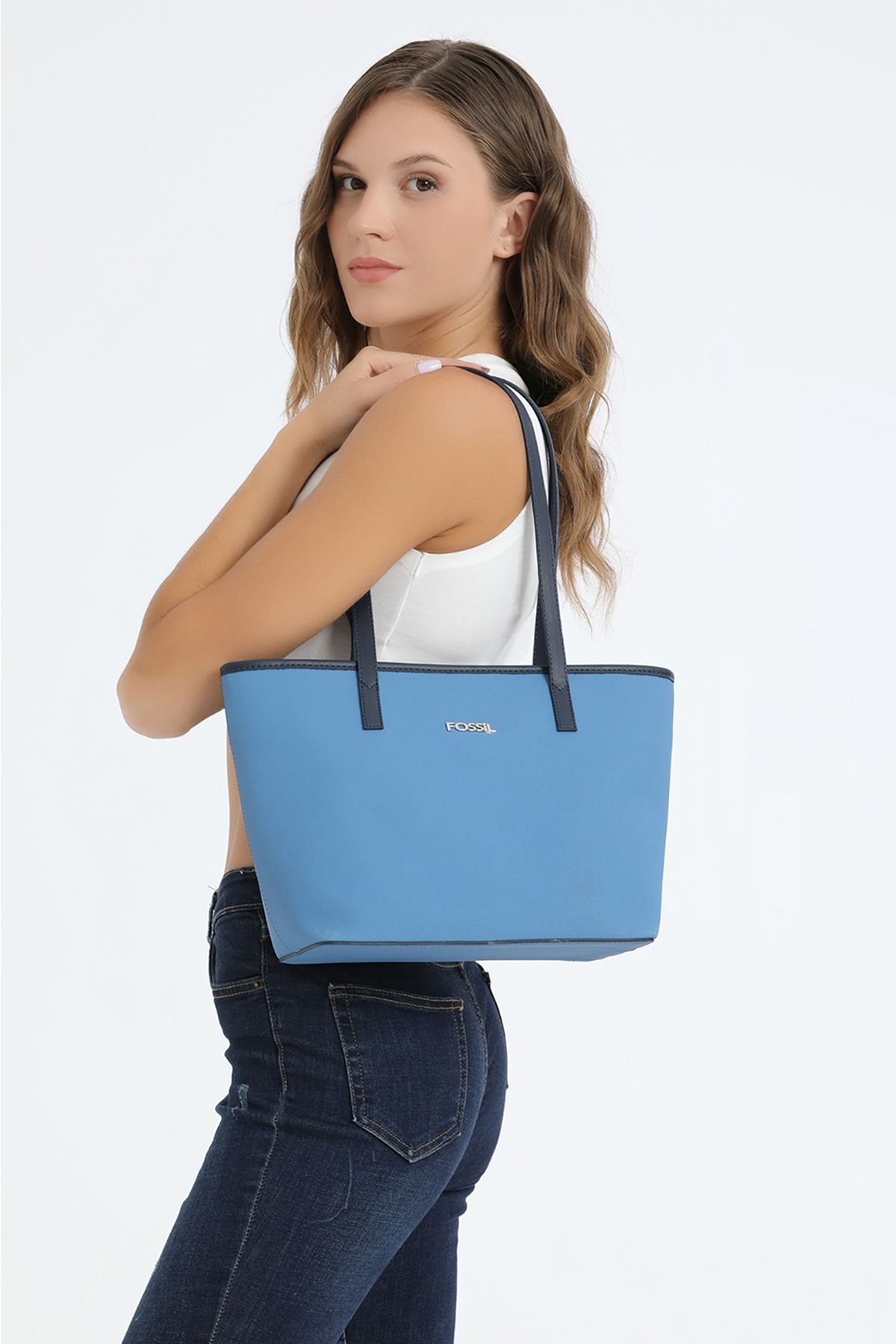 Fossil Blue Women s Shoulder Bag 05FS23K506 Trendyol