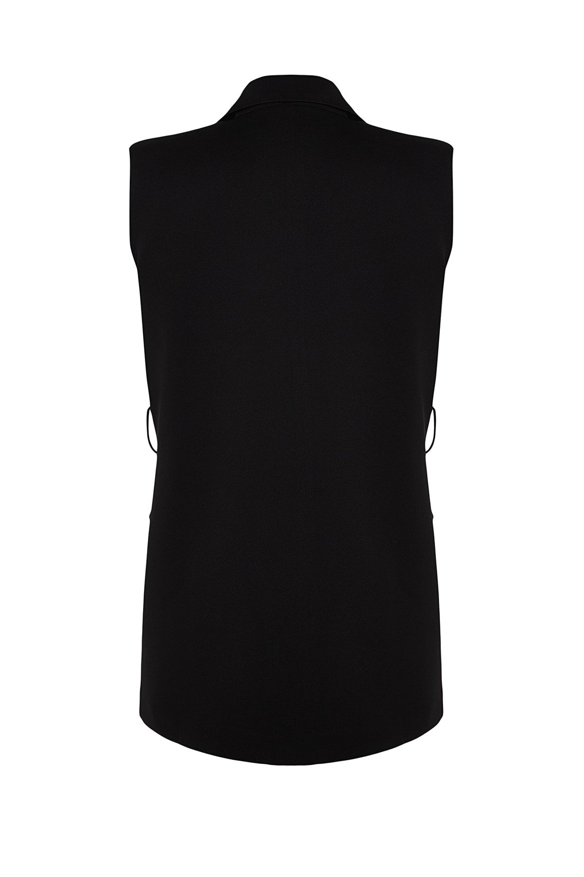 Trendyol Collection-Czarna, regularnie wiązana kamizelka tkana TWOAW24YE00071 7