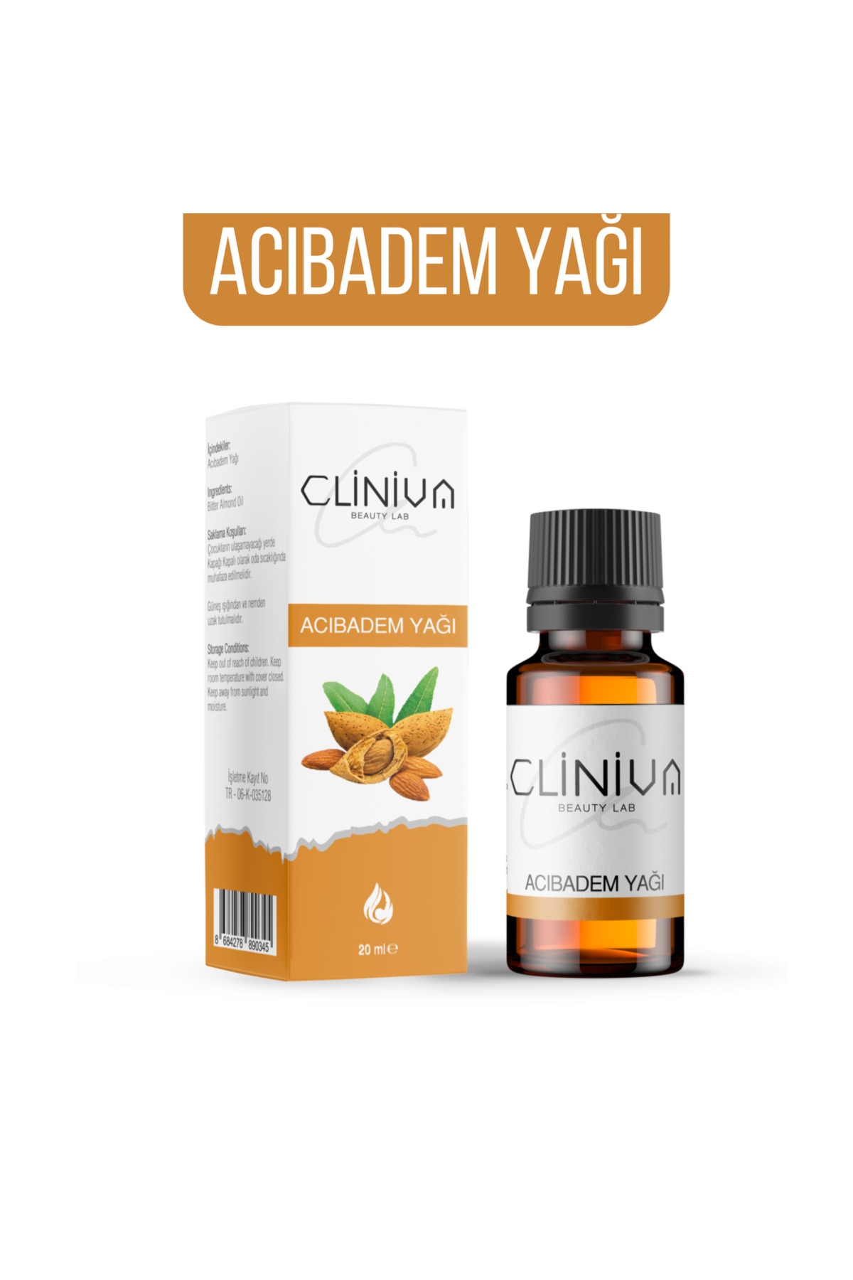 Acıbadem Yağı %100 Doğal Sabit Yağ 20ML