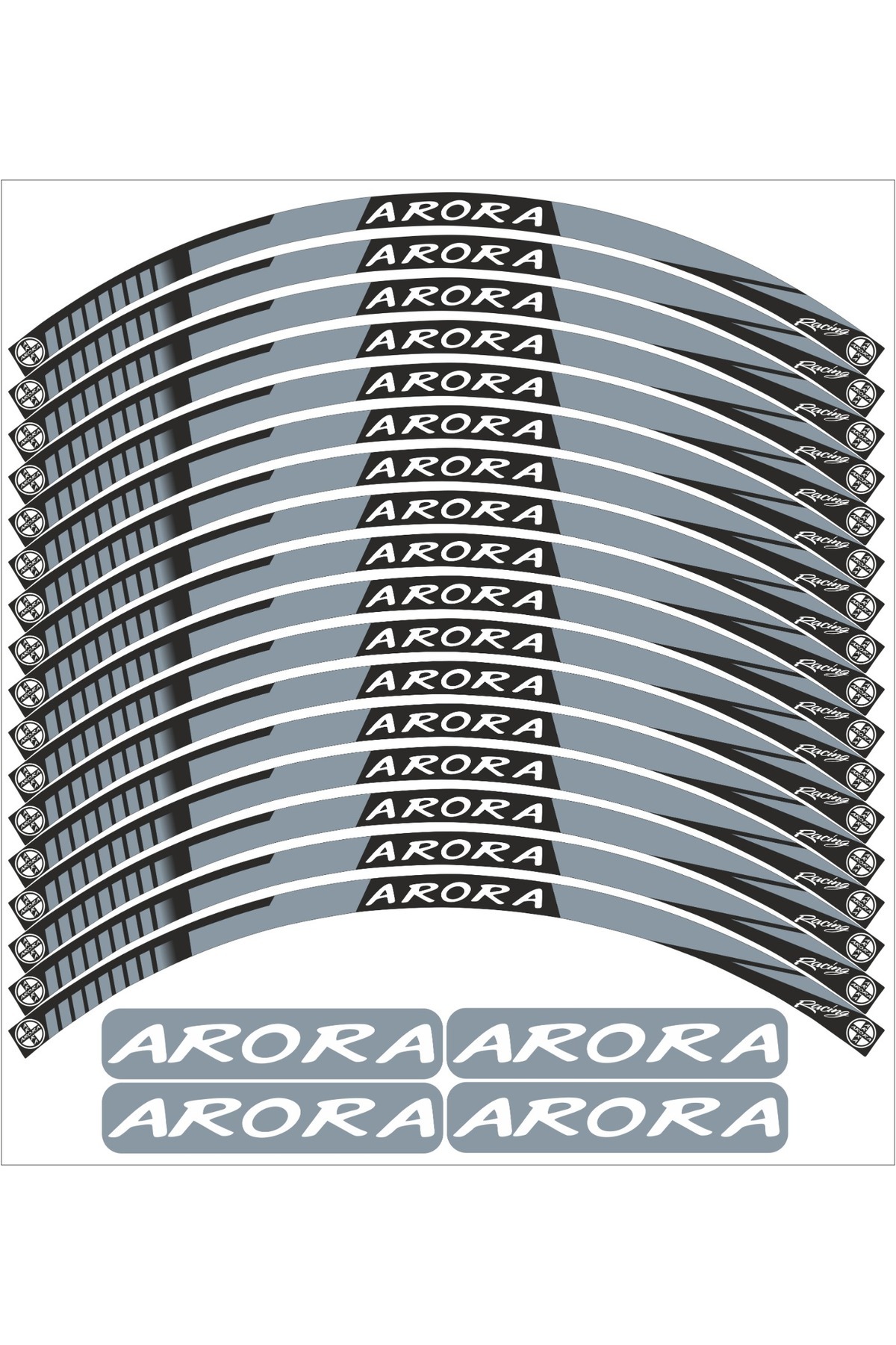 Arora Sticker MOTOSEPETİM ARORA YAZILI JANT STİCKER uyumlu JANT ŞERİDİ GRİ Fiyatı ...