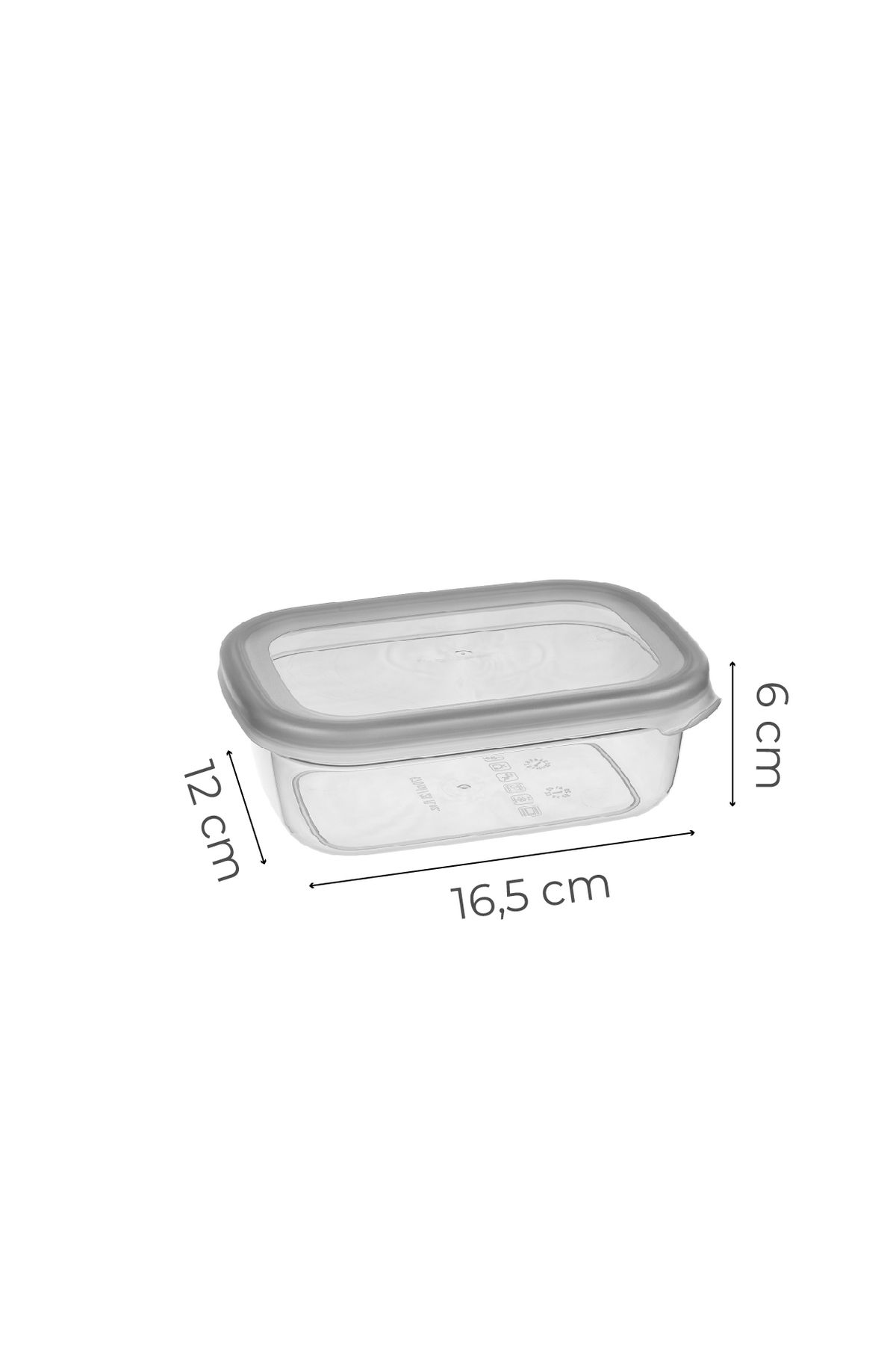 Vienev-6-Piece 0.67 Liter Sealed Rectangular Storage Container Set with Screen Printing Label 7