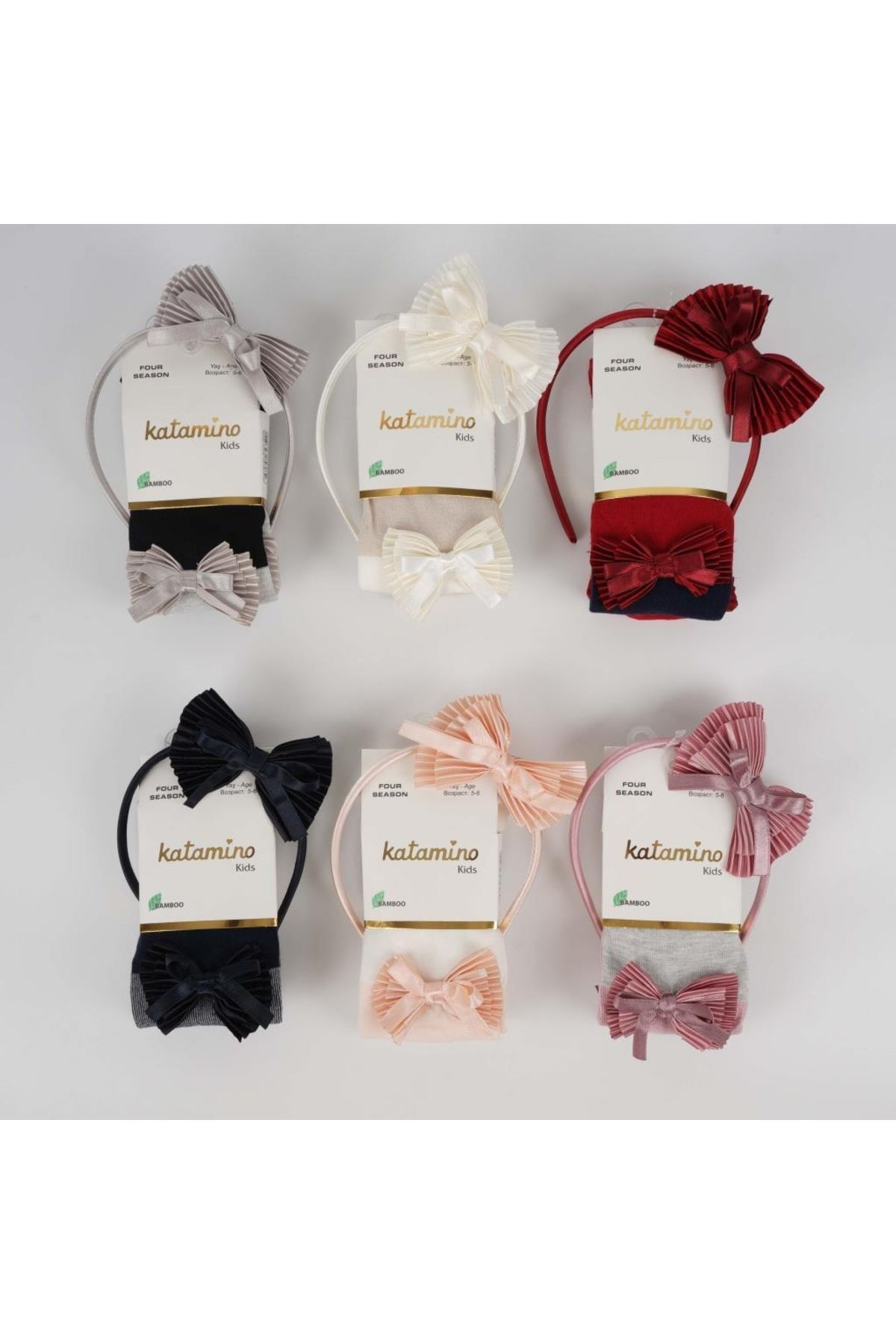 جوراب چند رنگ مردانه و زنانه شلواری تاجدار بامبو K32115 Assorti Katamino