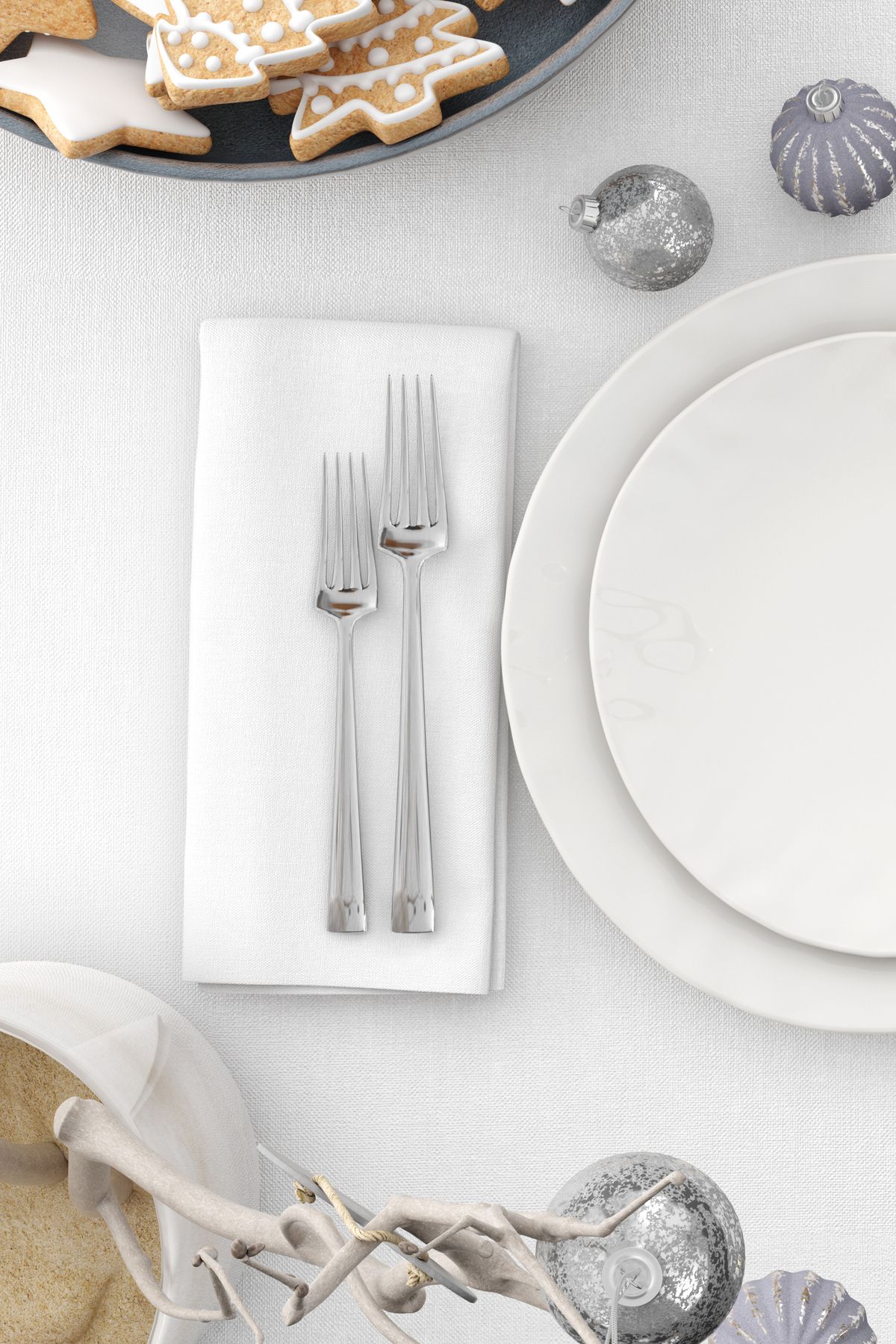 AYSHOME-Ays Home Plain White Cloth Napkin Set (6 Pieces) 2