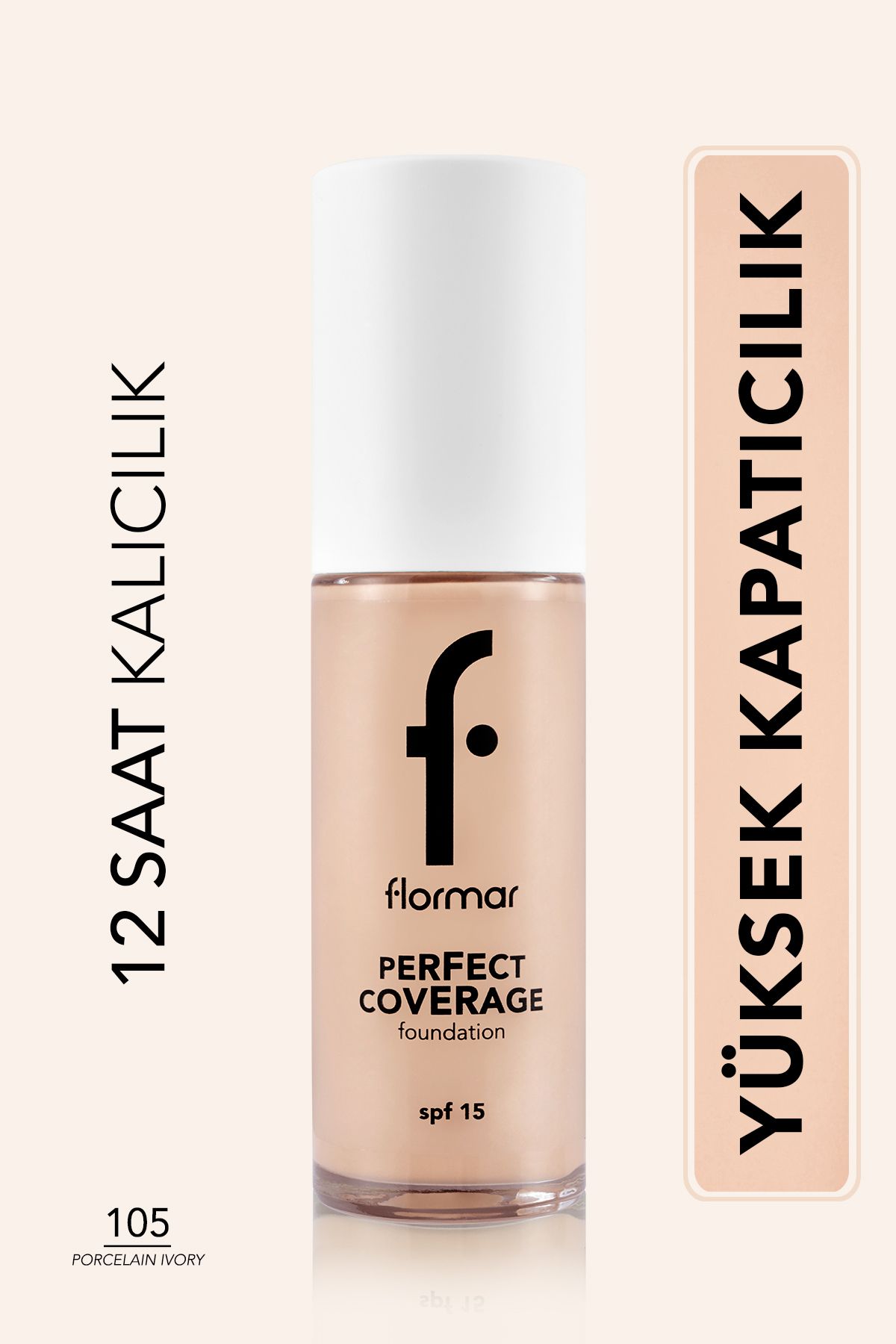 Order Flormar Perfect Coverage Foundation, 105 Porcelain Ivory, 30ml Online  at Special Price in Pakistan 