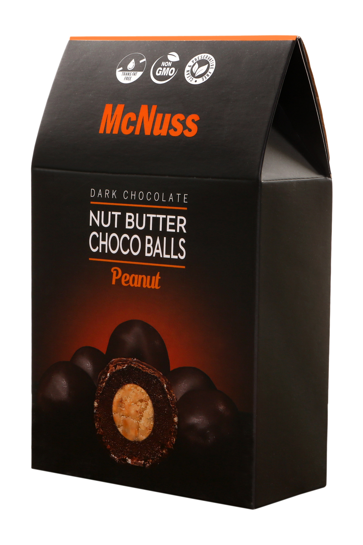 Mcnuss Bitter Çikolata Kaplı Yer Fıstık Ezmesi Dolgulu Hurma Topu Topu 120 Gr.