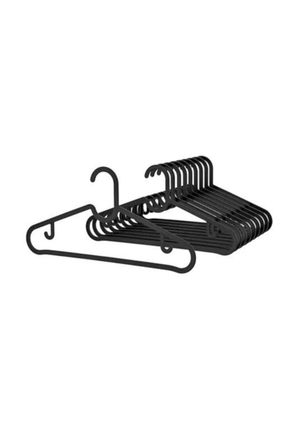 long way-Clothes Hanger Scarf Hanger Shirt T-Shirt Hanger Unbreakable 50 Piece Set Black 50pcs Black Ince_aski 3