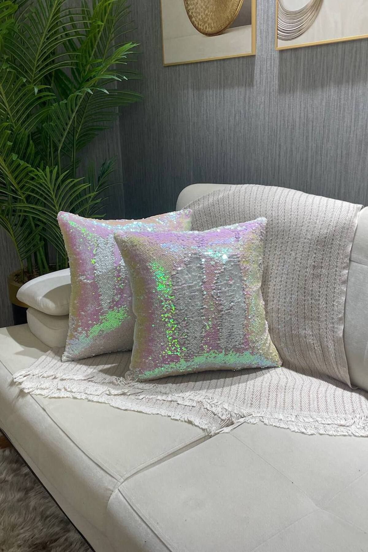 Picture pillow top reversible