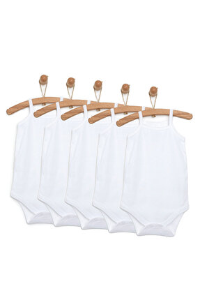 ebebek Hello Baby HelloBaby 5li Beyaz İp Askılı Body Seti Unisex