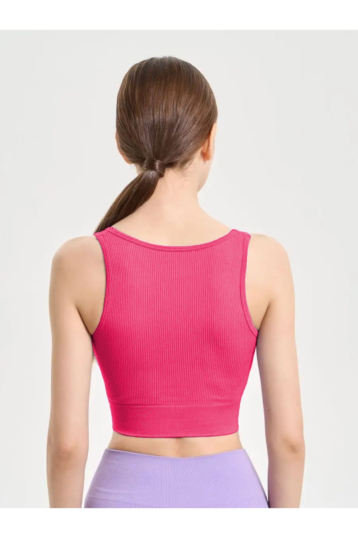 MİSTİRİK-Model Florio Tesatura Tricotata Fara Cusaturi Bluza Fermanta Biker Crop Model Culoare Bordeaux 3