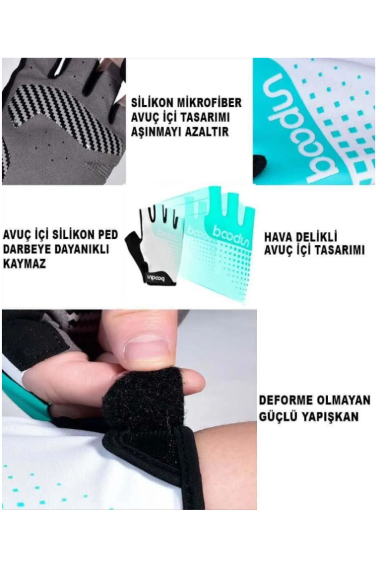 دستکش دوچرخه سواری آبی مردانه و زنانه حرفه ای MTB می چرخد Boodun