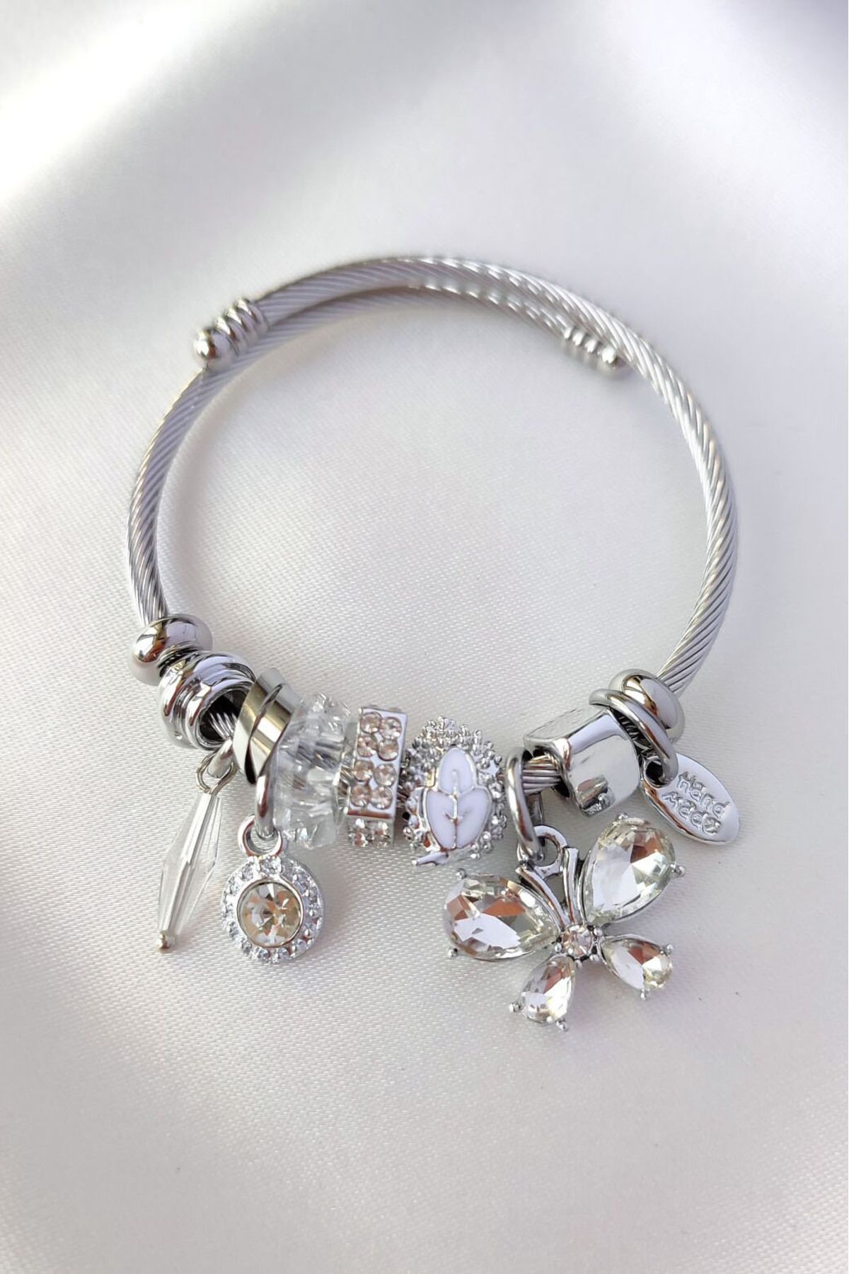 White orchid pandora charm on sale