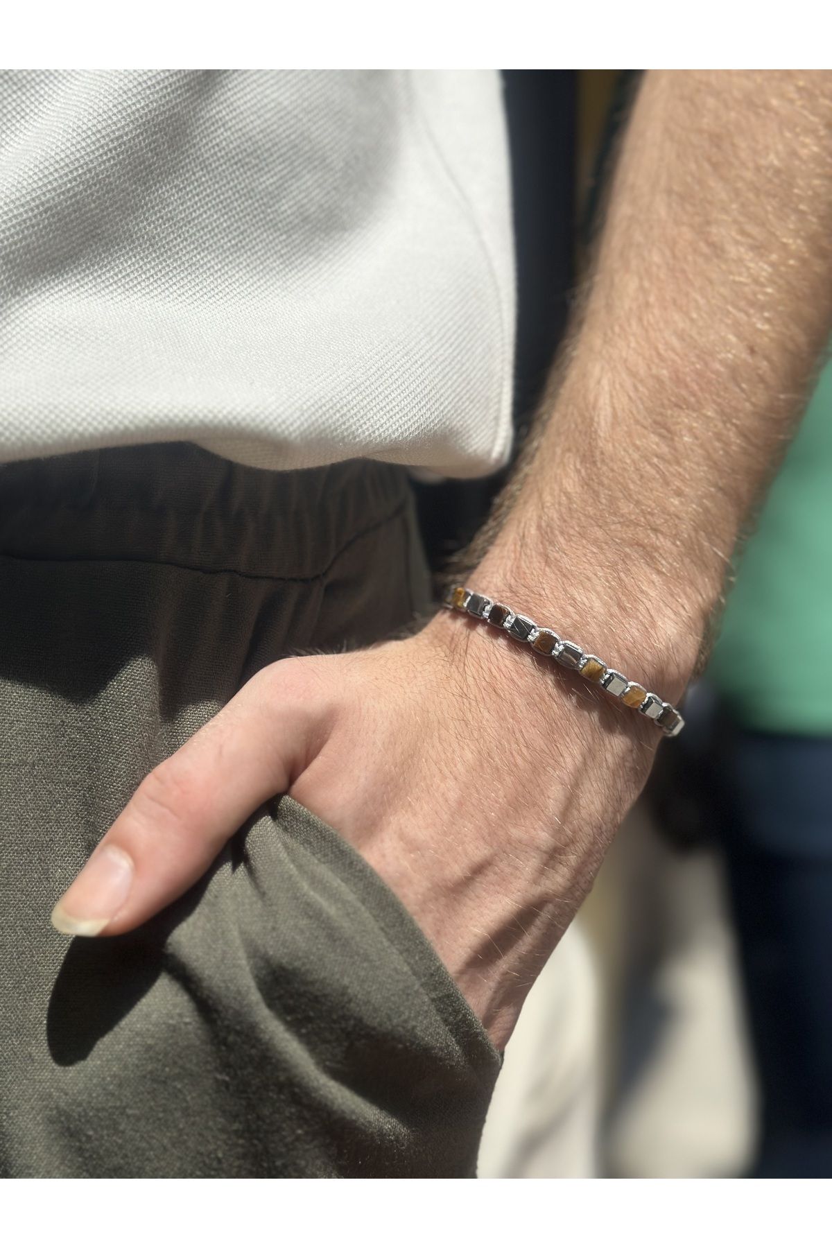 Natural tiger 2025 eye bracelet