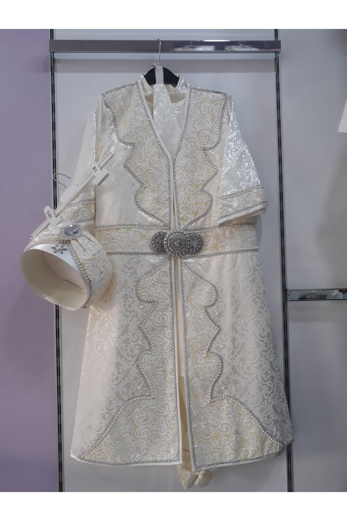 bebe fuar Kimono Caftan Beige Trendyol