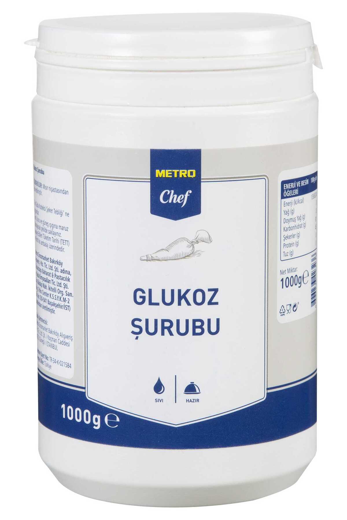 Metro Chef Glikoz Glukoz Şurubu 1KG Pastacılık Pasta Şef Mutfak