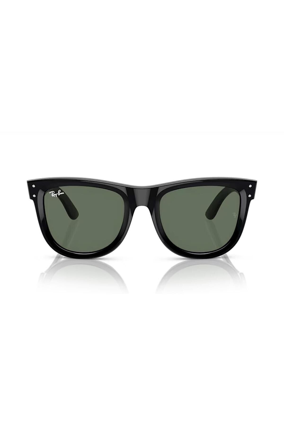 عینک آفتابی مشکی مردانه و زنانه یونیسکس سیاه استخوانی RBR 0502S 6677VR 50 Wayfarer Reverse Ray-Ban
