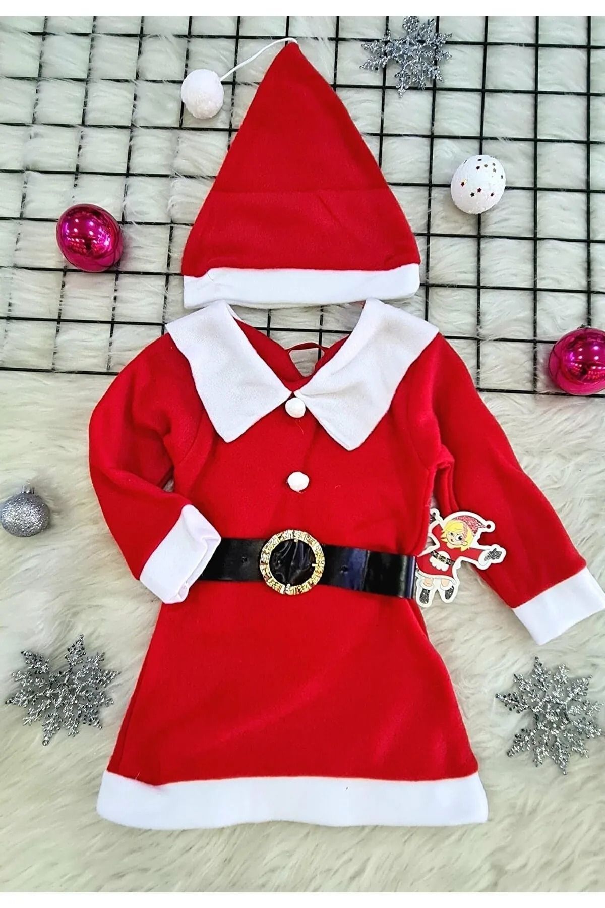 NS Little Girl s Christmas Dress Santa Claus Outfit Dress Trendyol