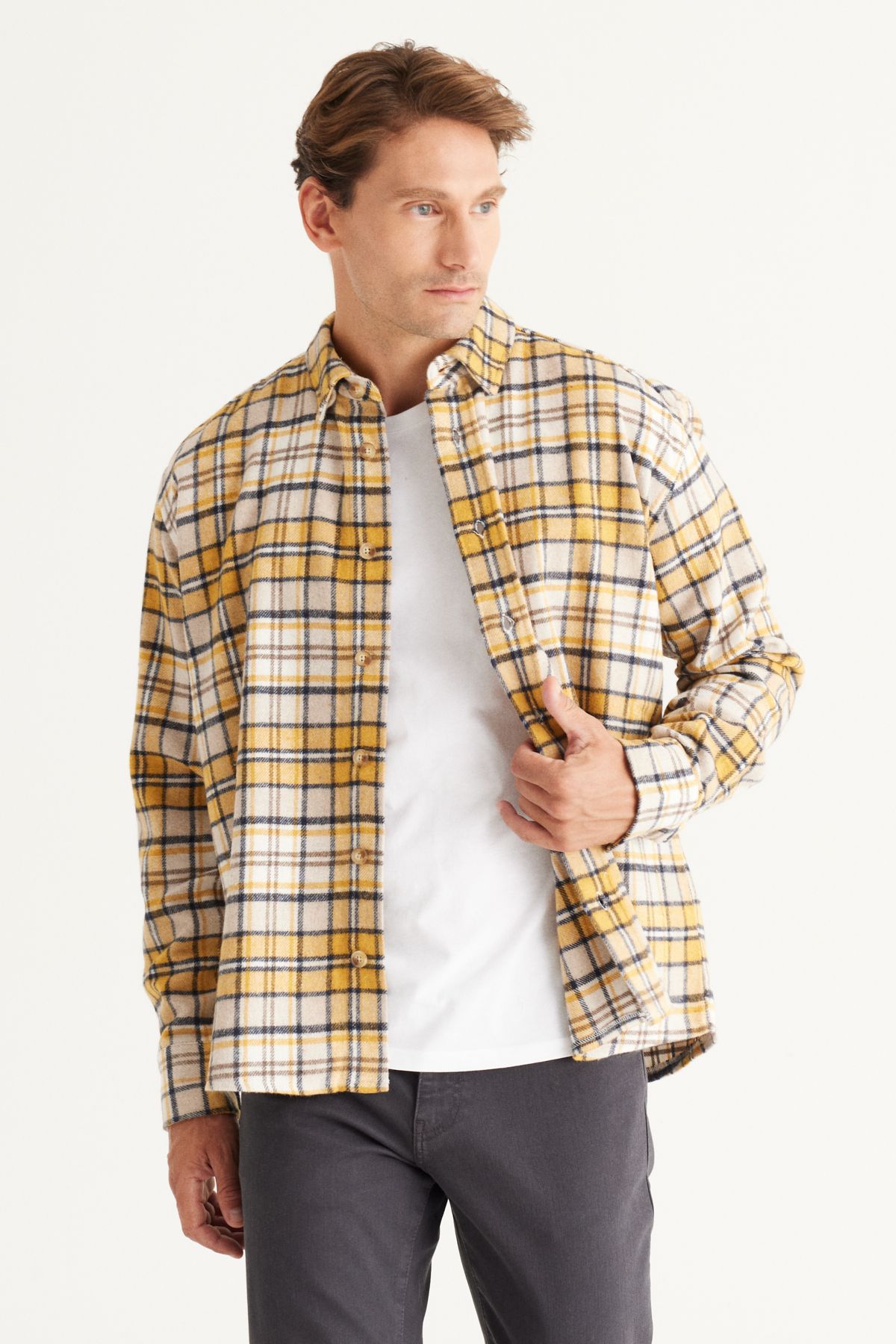 Mens yellow plaid jacket best sale