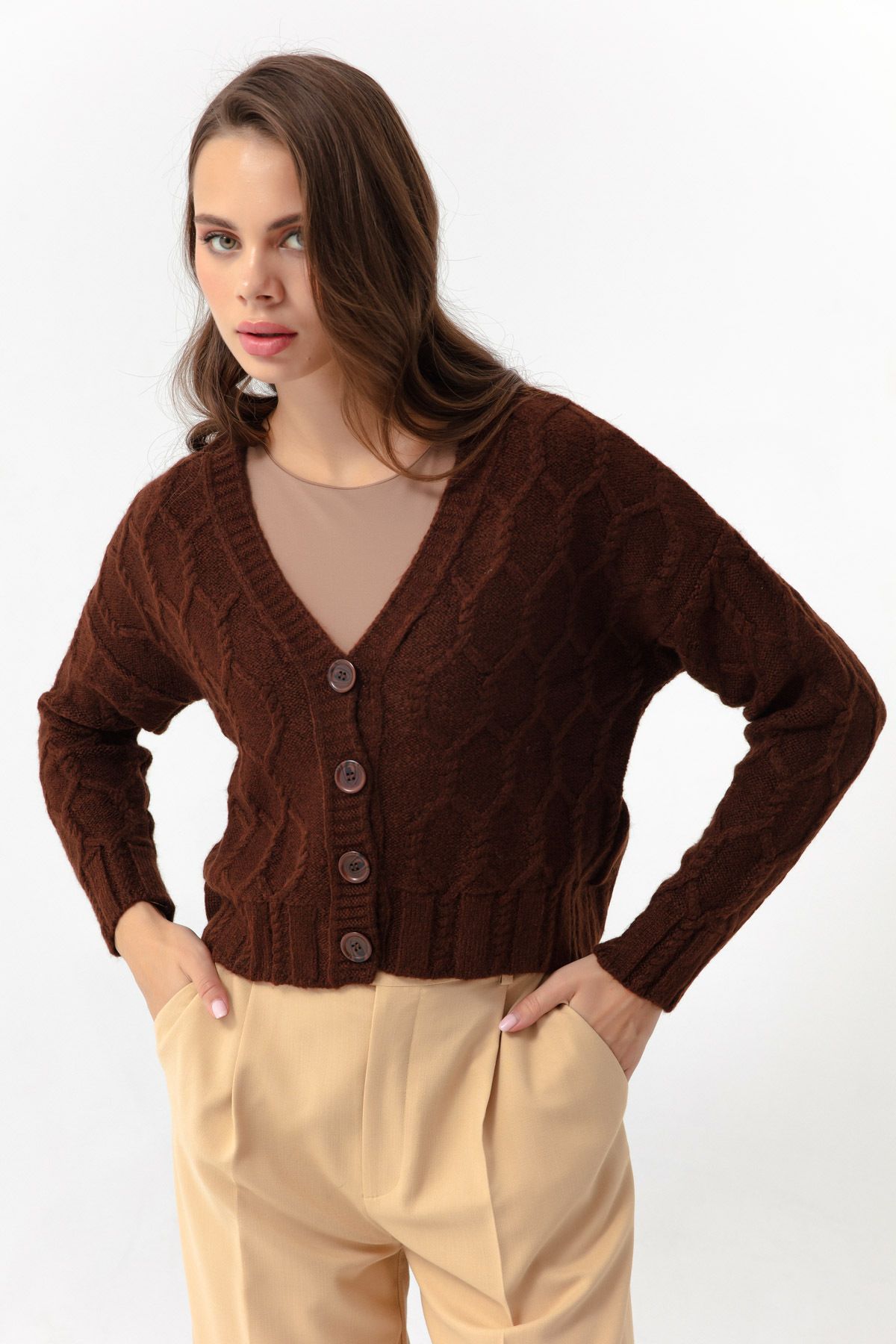 Rose gold outlet cardigan sweater