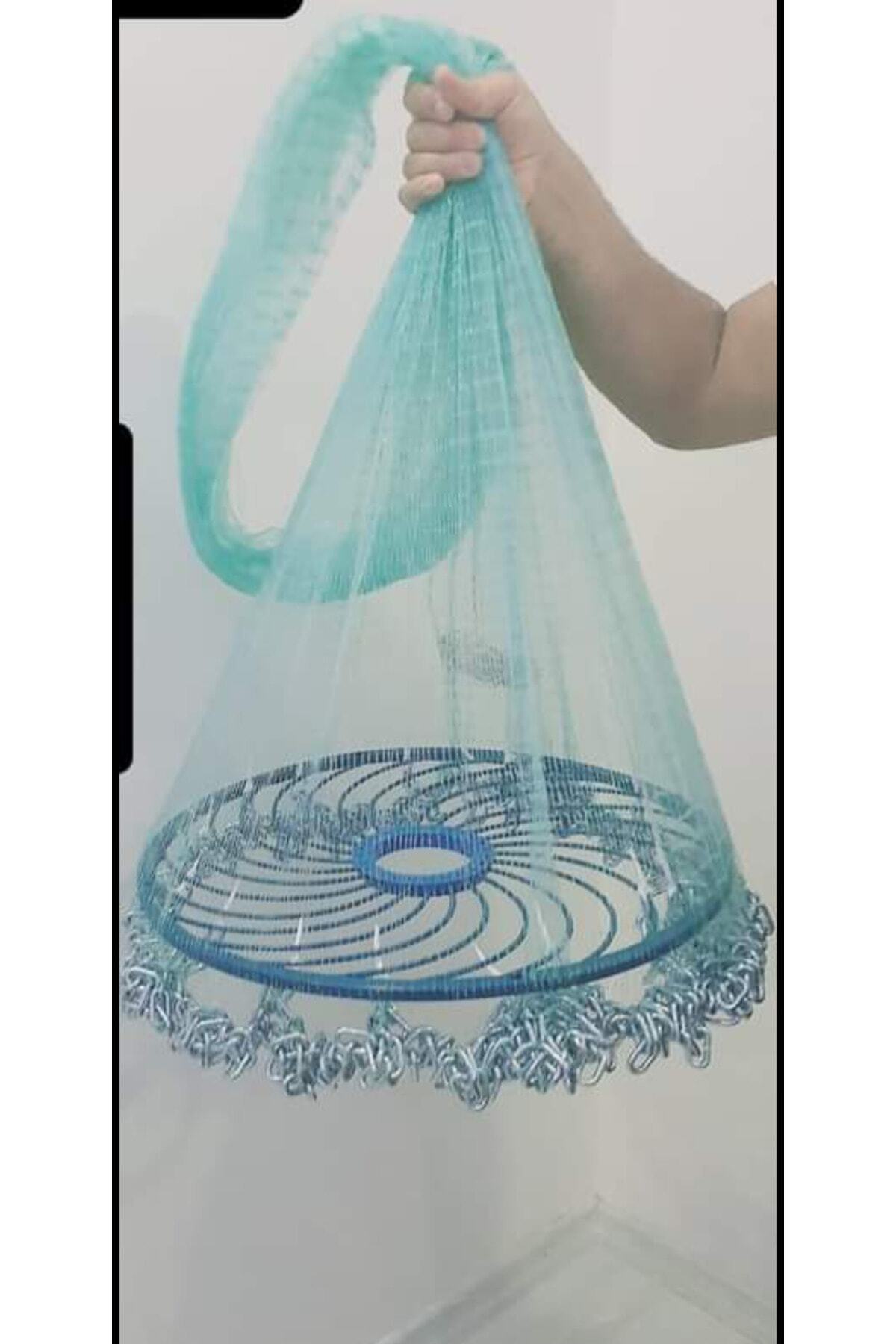 Nikadu Çemberli Zincirli (5 KG) Amerikan Serpme Ağ Beyaz Ip Örgü...