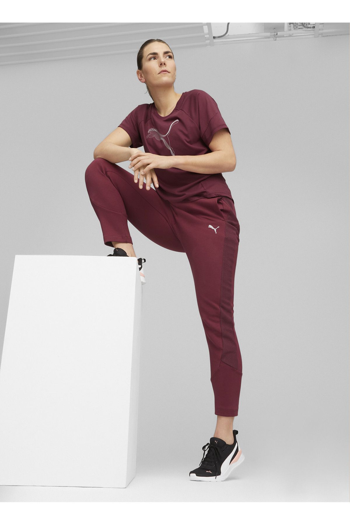 Mens burgundy shop puma tracksuit