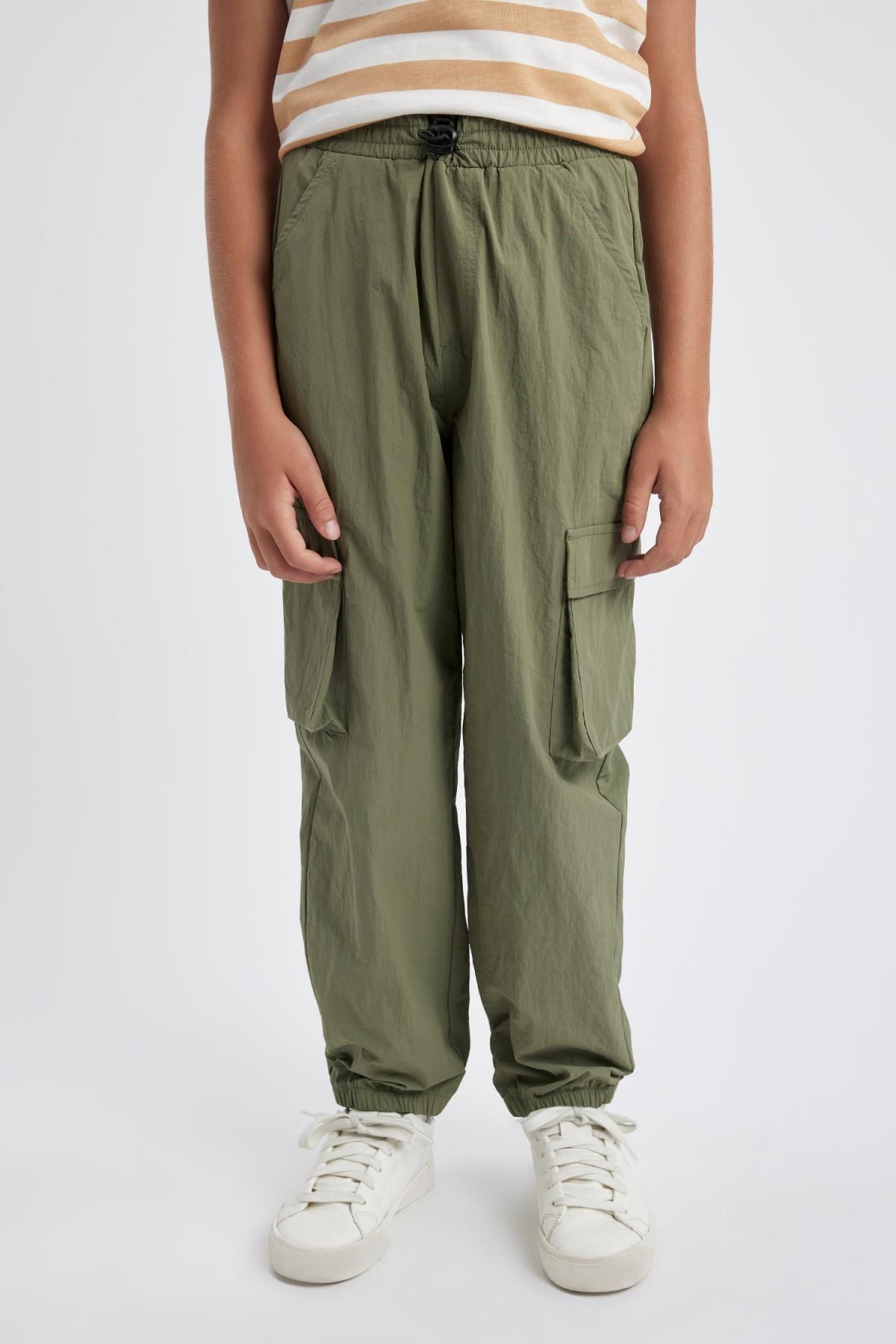 DeFacto-Boy's Cargo Jogger Leg Parachute Trousers B2589a823au 5