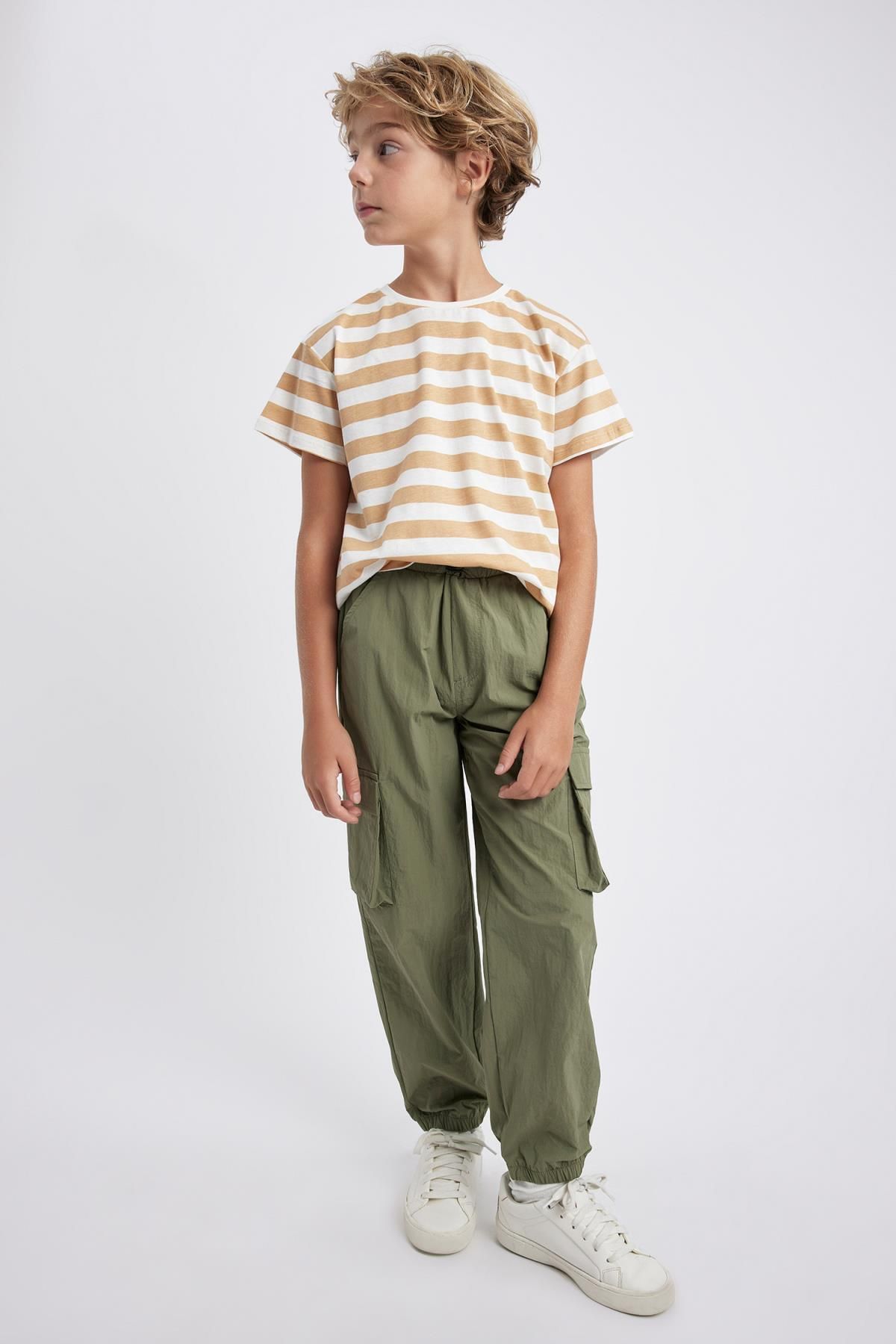 DeFacto-Boy's Cargo Jogger Leg Parachute Trousers B2589a823au 3