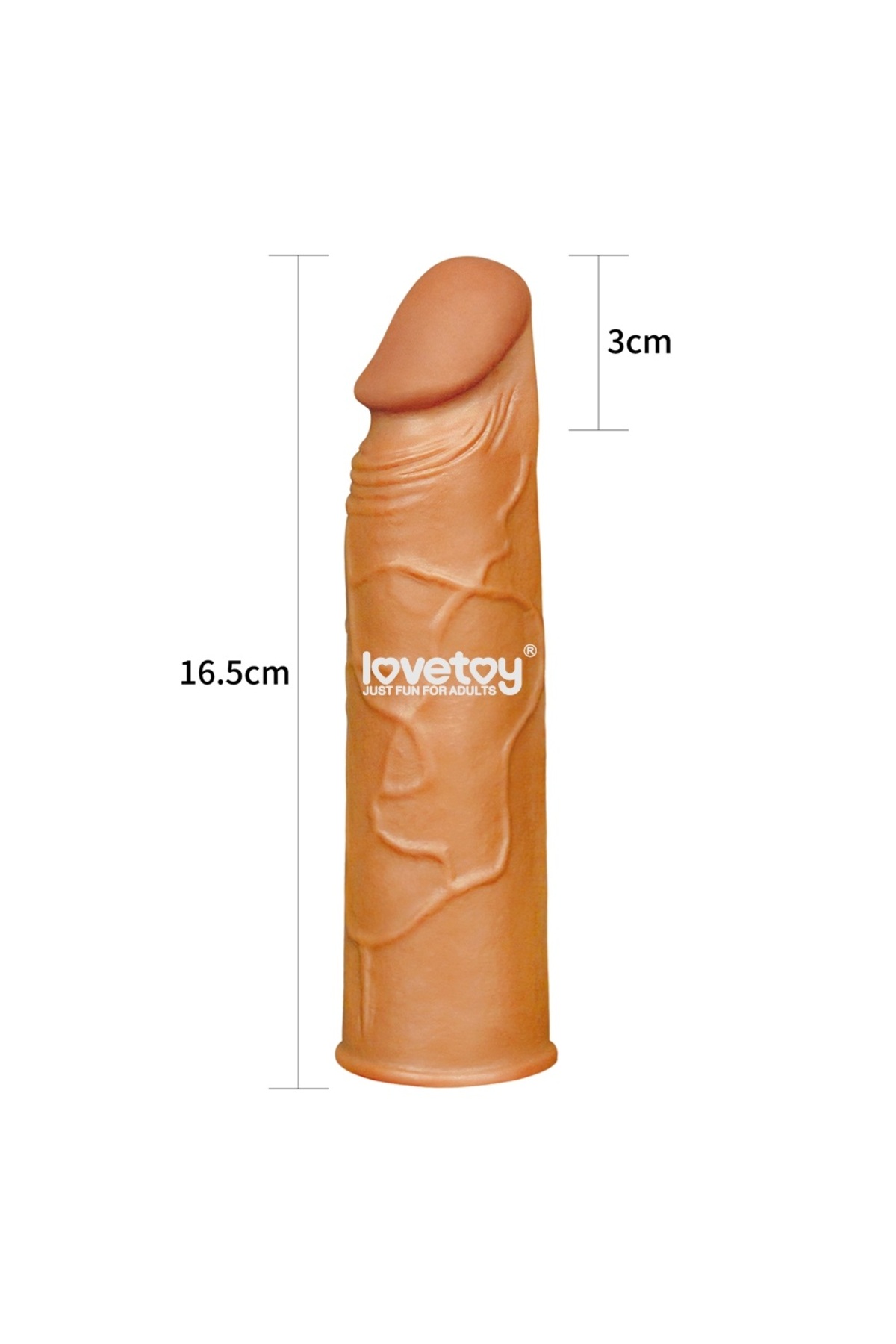 Realistik Uzatmalı Penis Kılıfı Melez Rengi 5