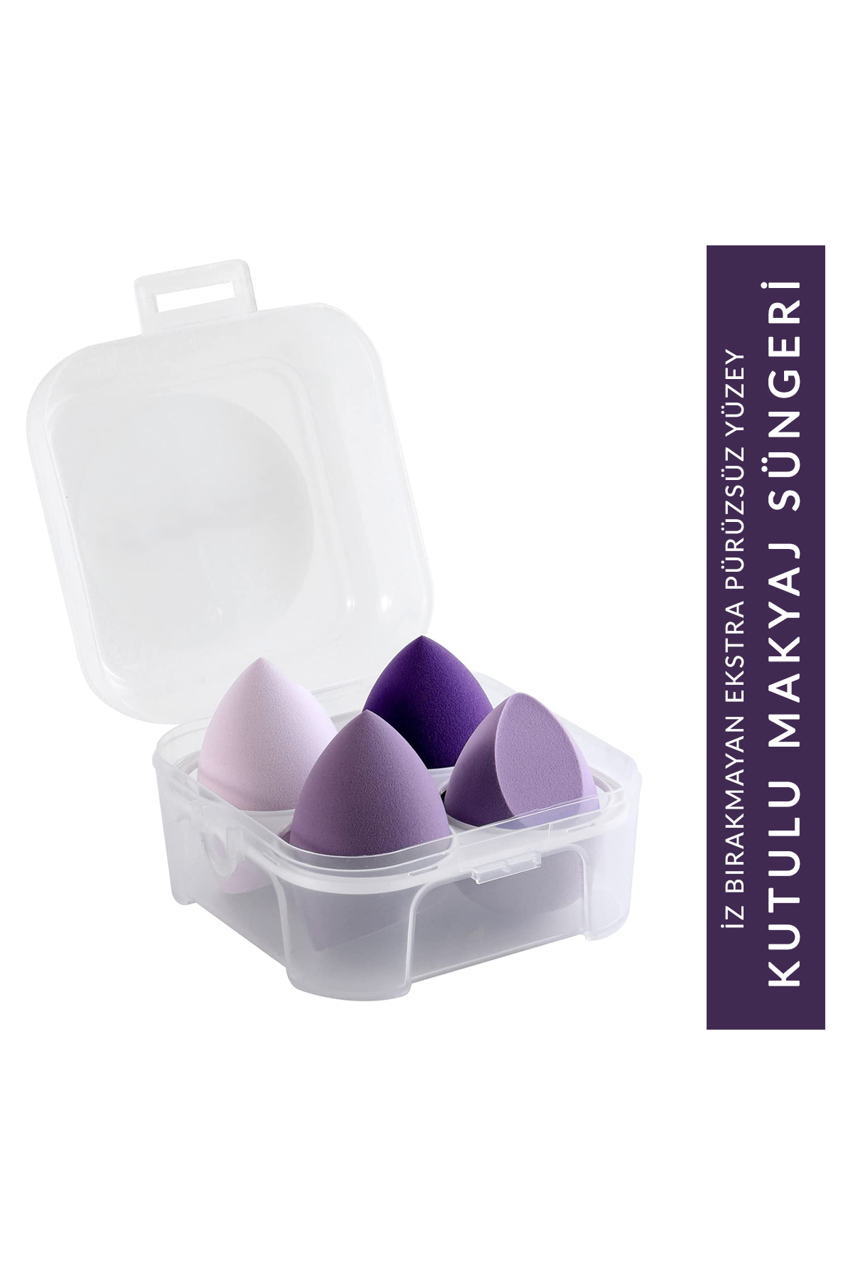 organiflex Kutulu 4'lü Makyaj Uygulama Sünger Seti