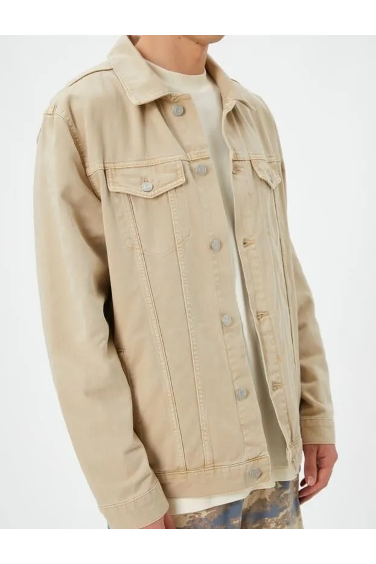 ژاکت مردانه بژ Koton | 4WAM50011ND اورجینال - تصویر 5