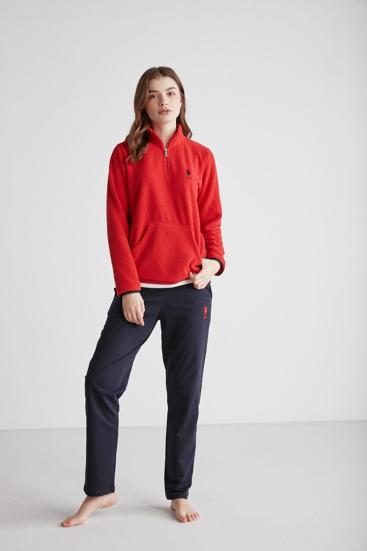 U.S. Polo Assn. BASE. POLO ASSN. Women s Red Fleece Pajama Set