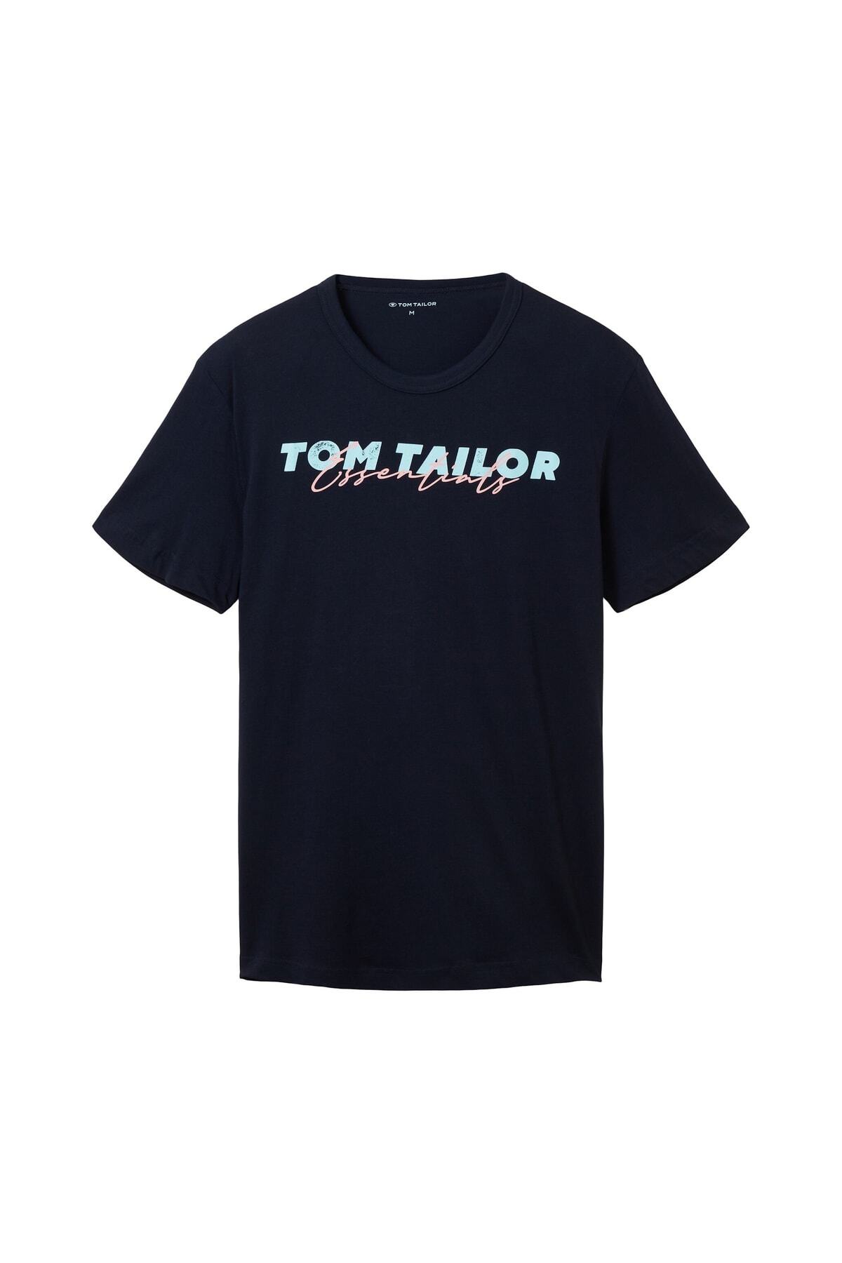 Tom Tailor-T-Shirt Kurzarmshirt mit Front-Logo-Print 1