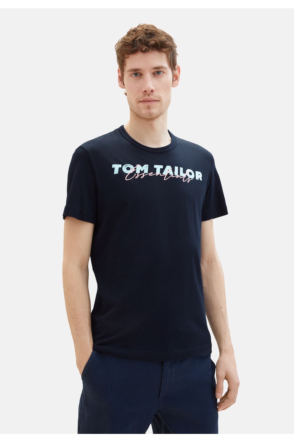 Tom Tailor-T-Shirt Kurzarmshirt mit Front-Logo-Print 6