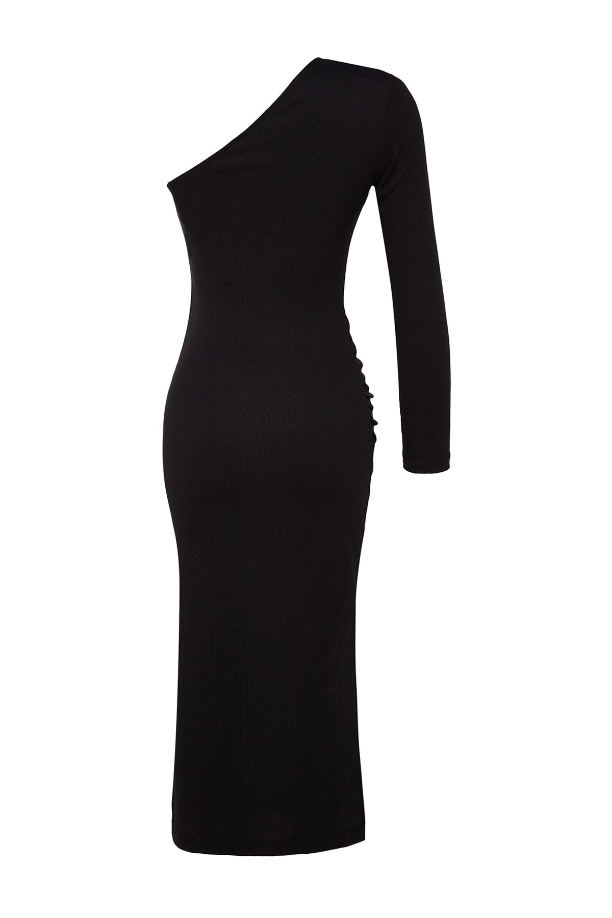 Trendyol Collection-Schwarzes, figurbetontes, gestricktes, stilvolles Abendkleid für die Nacht, Abschlusskleid TPRAW24EL00106 8