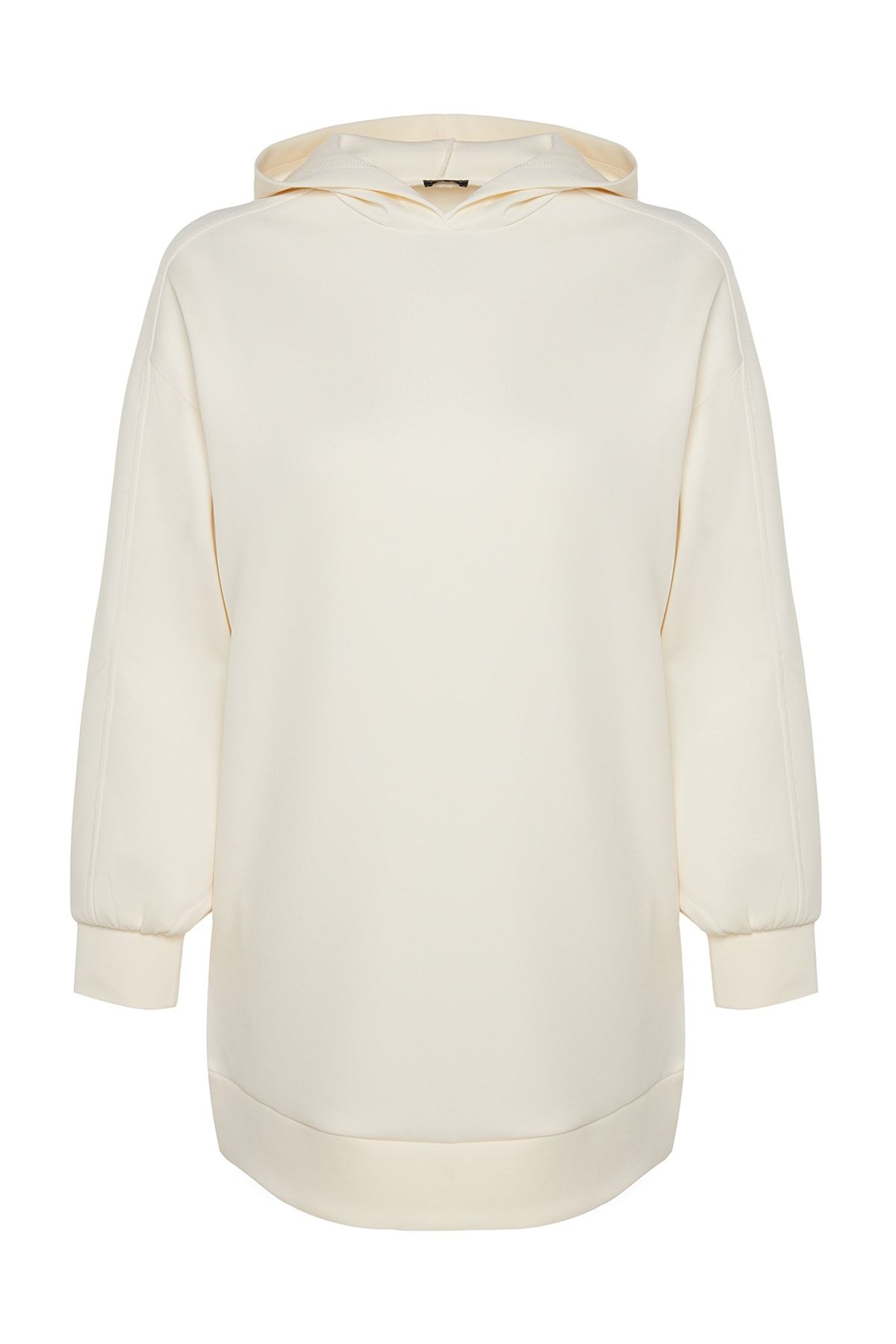 Trendyol Modest-Wide Fit Scuba Strick-Sweatshirt - Kapuzenjacke und Tasche, TCTAW22TW0151 6