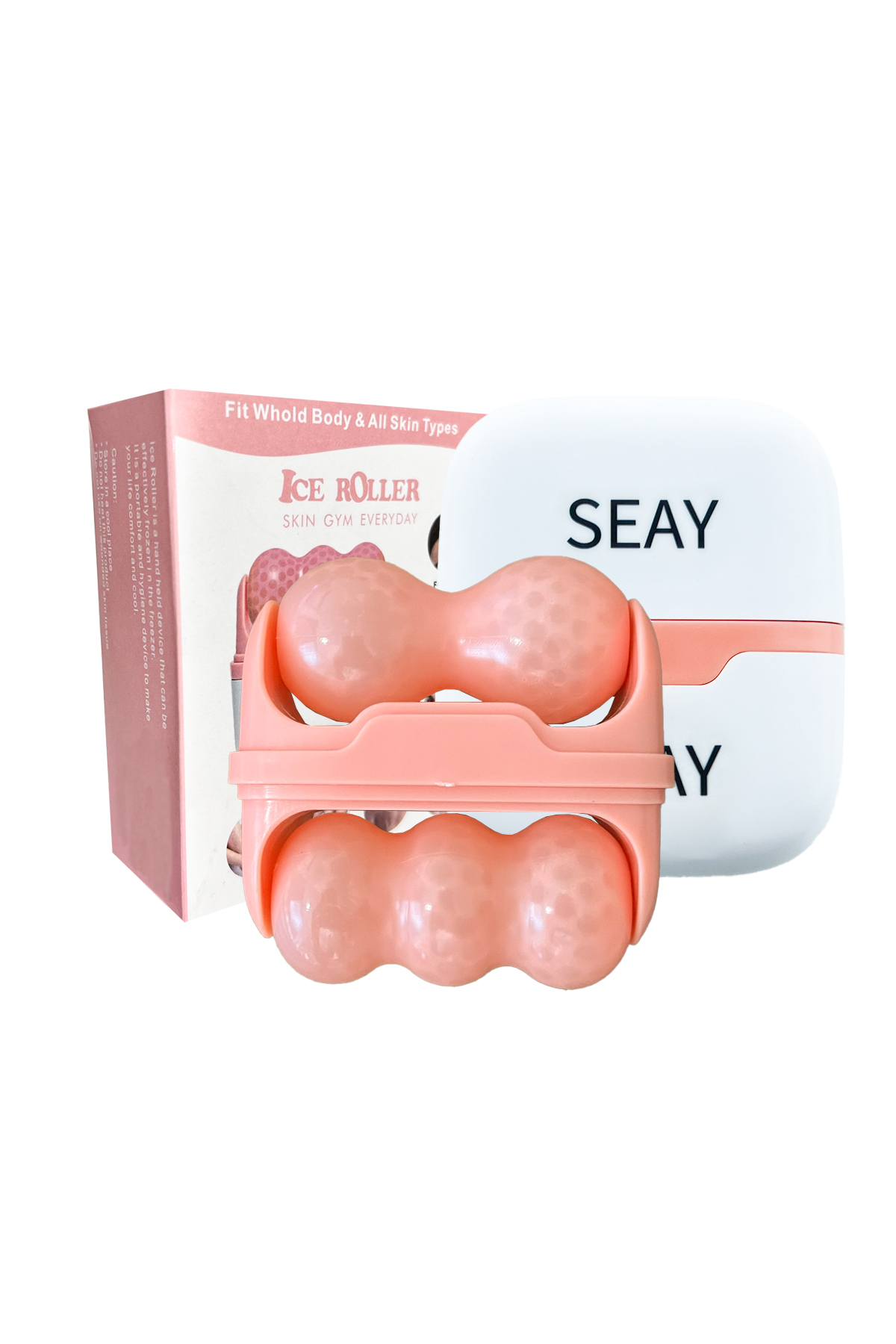 Seay Ice Roller Çift Taraflı Buz Roller Koruma Kapaklı