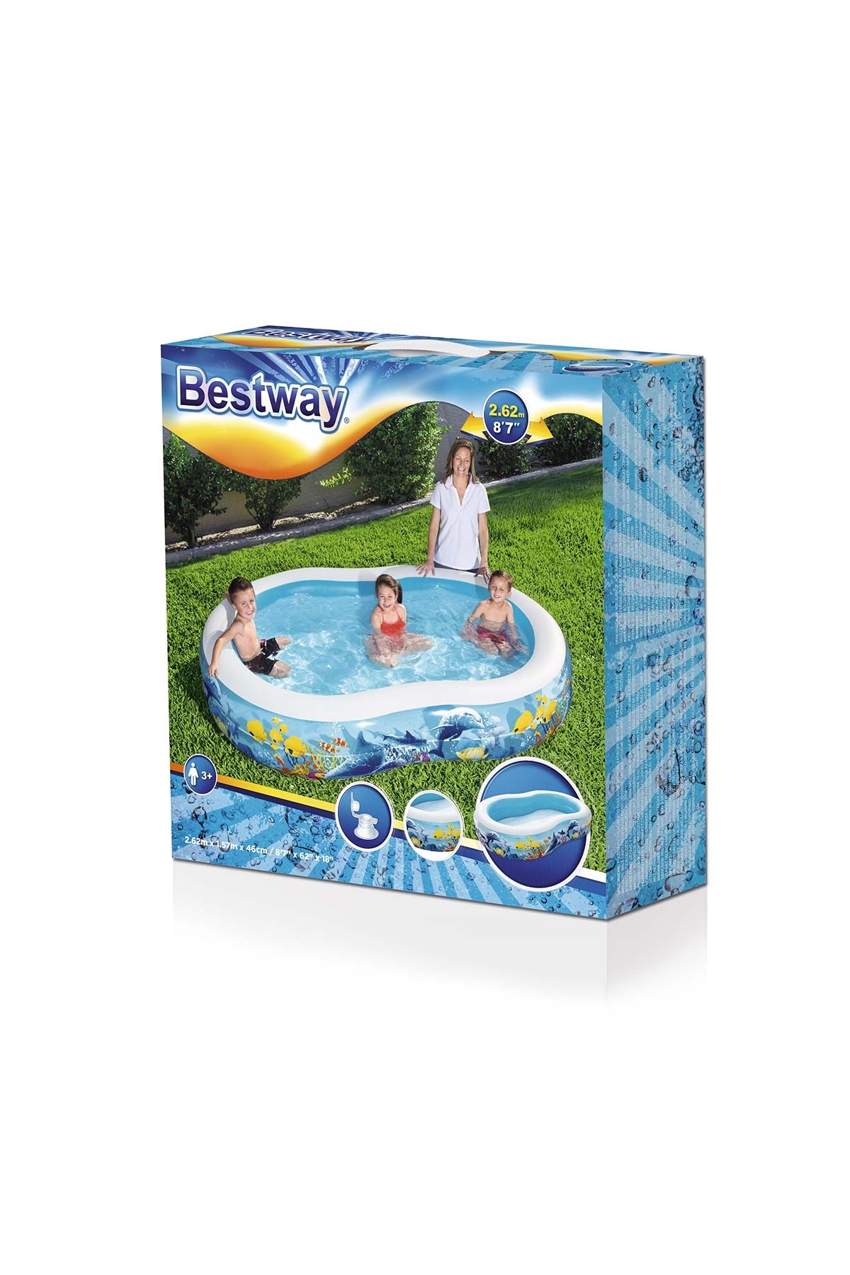 Bestway Desenli Oval Şişme Havuz 54118 fotoğrafı 6 (önizleme)