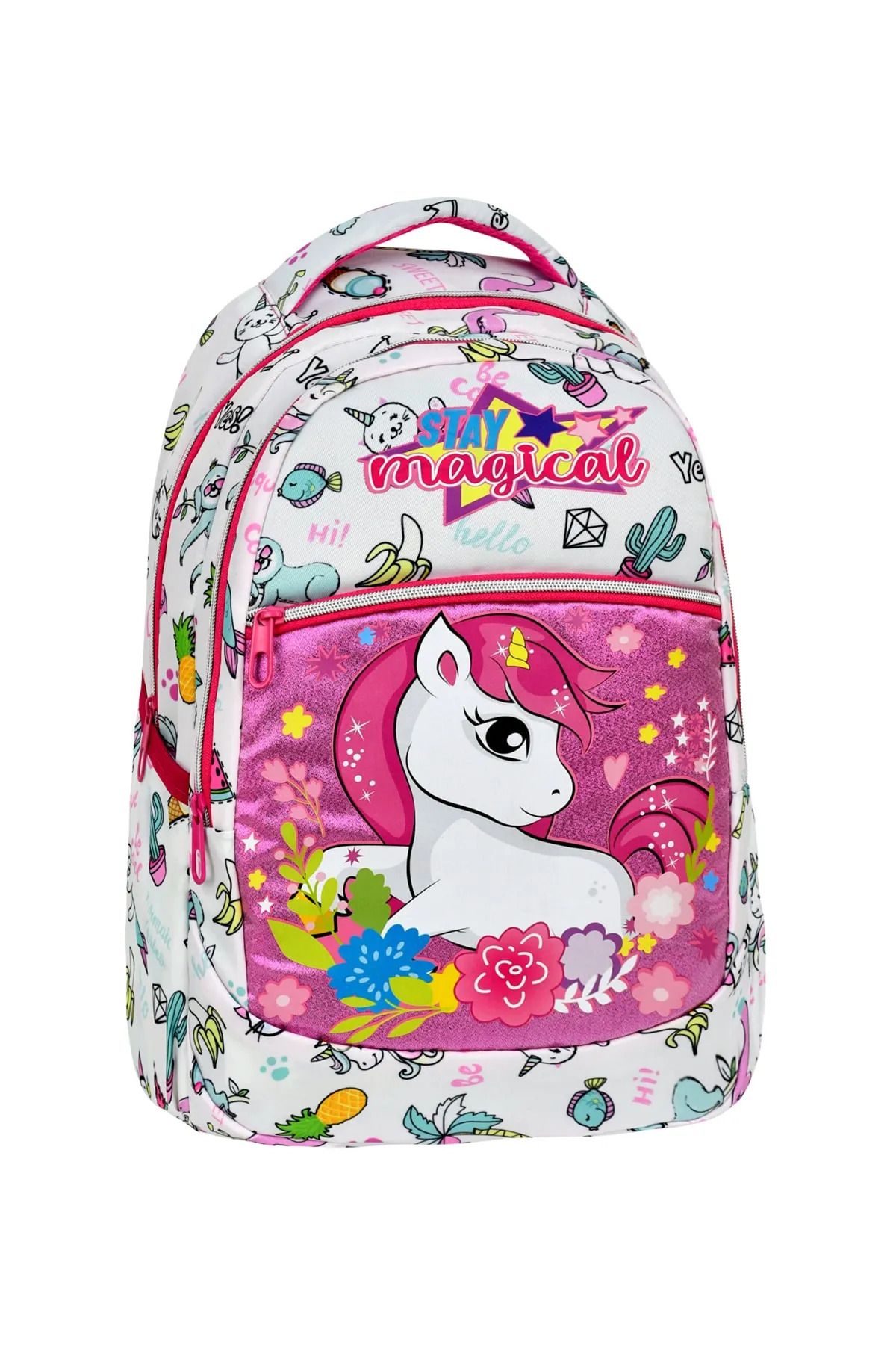 Alfa MEC 3 Piece School Set Unicorn Patterned Primary School Bag