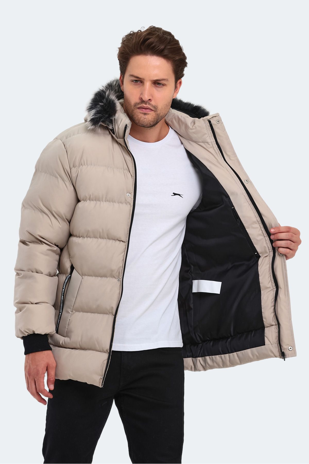 Slazenger-HECK Herrenmantel Steingrau 6