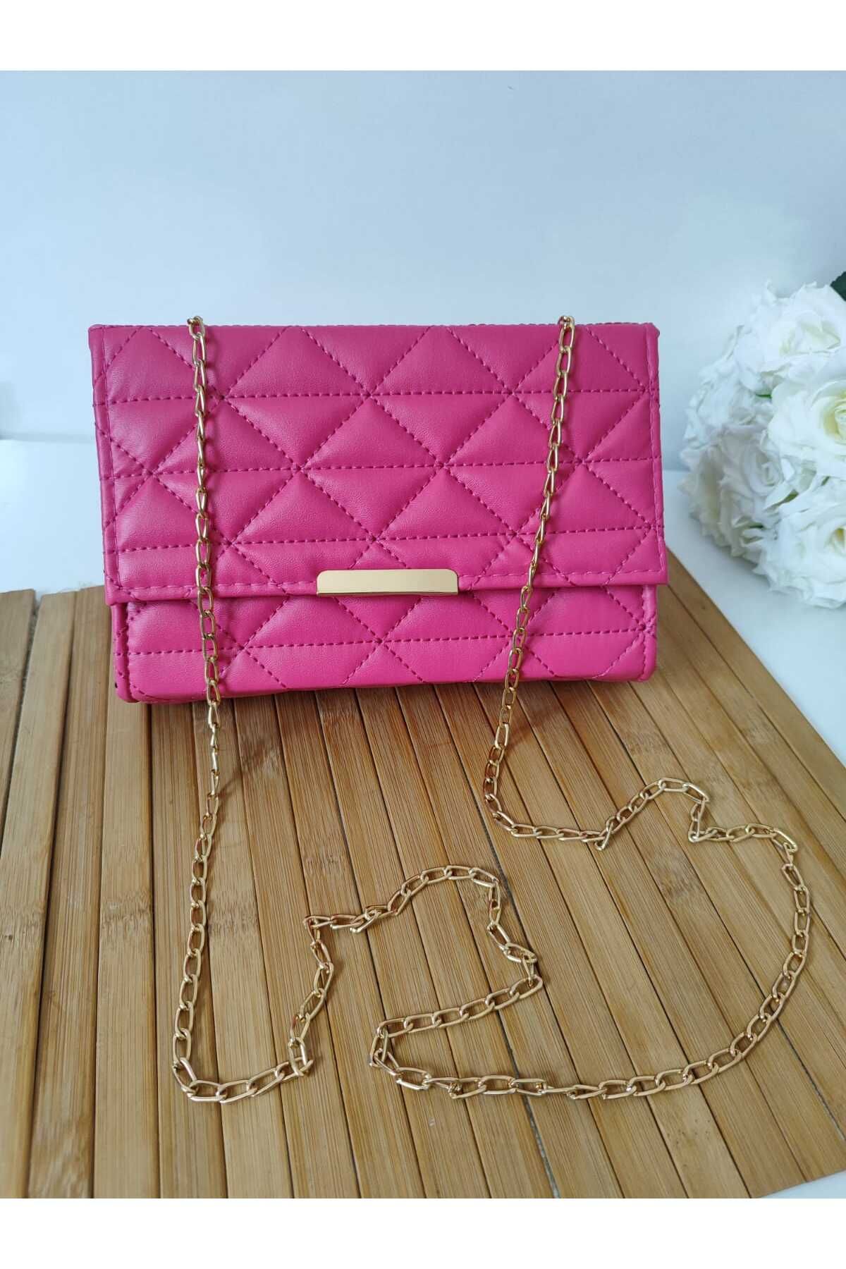 Deep pink clutch bag sale