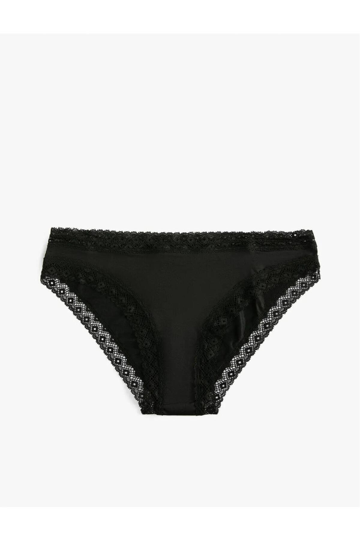 Koton Mutandine Brasiliane In Cotone Con Stampa Slogan – Grigio Melange – Taglia XS – Biancheria Intima Donna