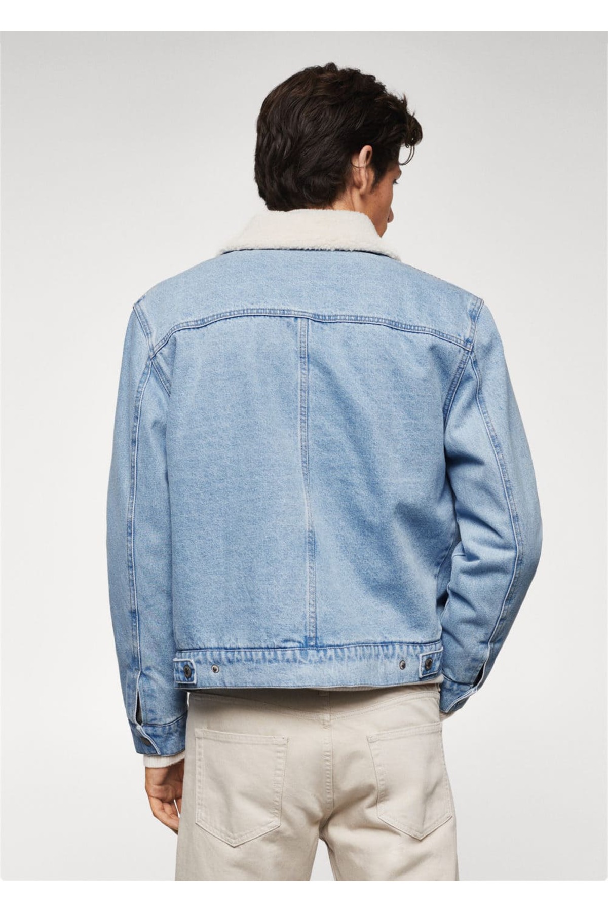 ژاکت مردانه آبی MANGO Man | 47090653 اورجینال - تصویر 4