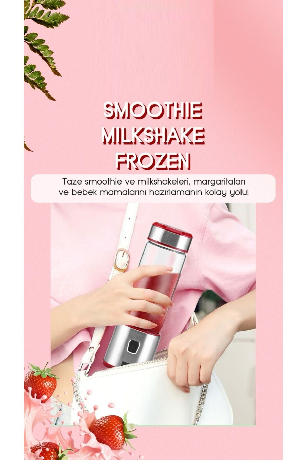 A plus Şarjlı 6 bıçaklı Buz kırıcı Meyve metal Blender özelleştirilmiş taşınabilir mini blender