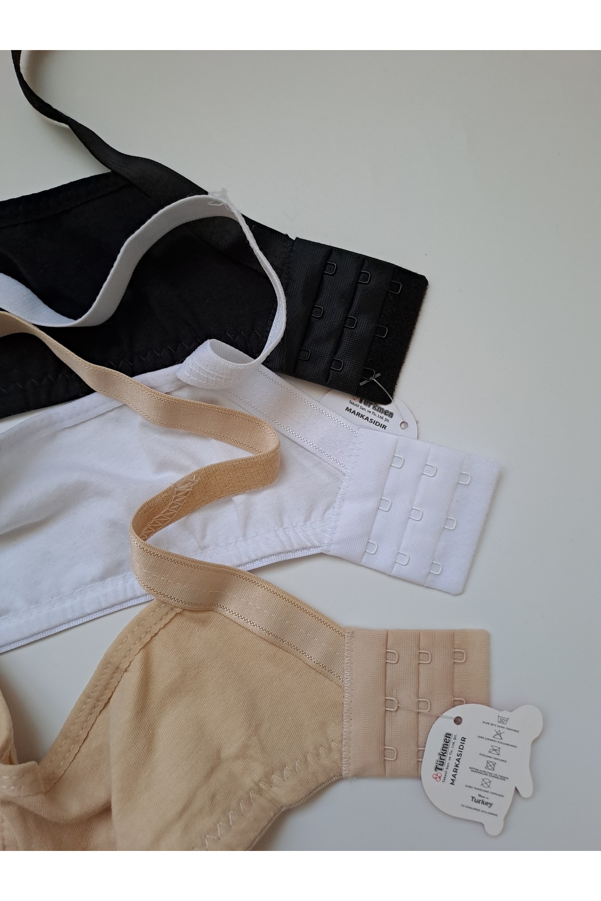 NARIYA  Kadın Büyük Beden Sütyen 3'lü 3 Adet Pamuklu Toparlayıcı Penye Sütyen Günlük Rahat İç Giyim - Görsel 6