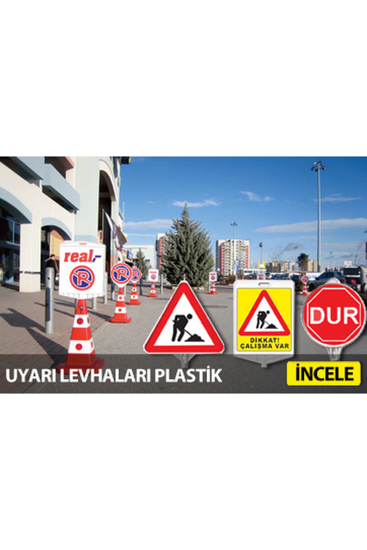 TEK GİDİŞ GELİŞ/ÜÇGEN PPC UYARI LEVHASI 390 mm 3