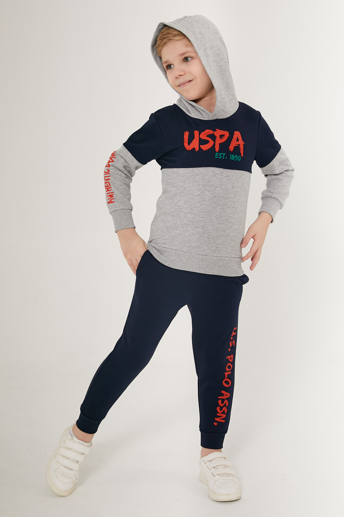 شلوار گرمکن پسرانه آبی سرمه ای یو اس پولوU.S. Polo Assn. | USPA1571 اورجینال - تصویر 2