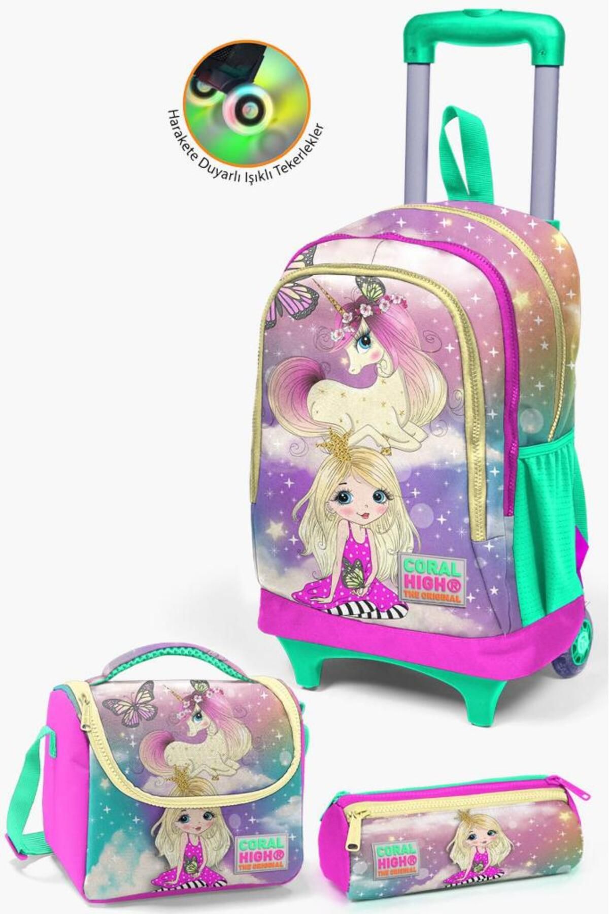 Comprar Coral High Kids Pink Water Green Girl con Equipaje Estampado  Unicornio 16704