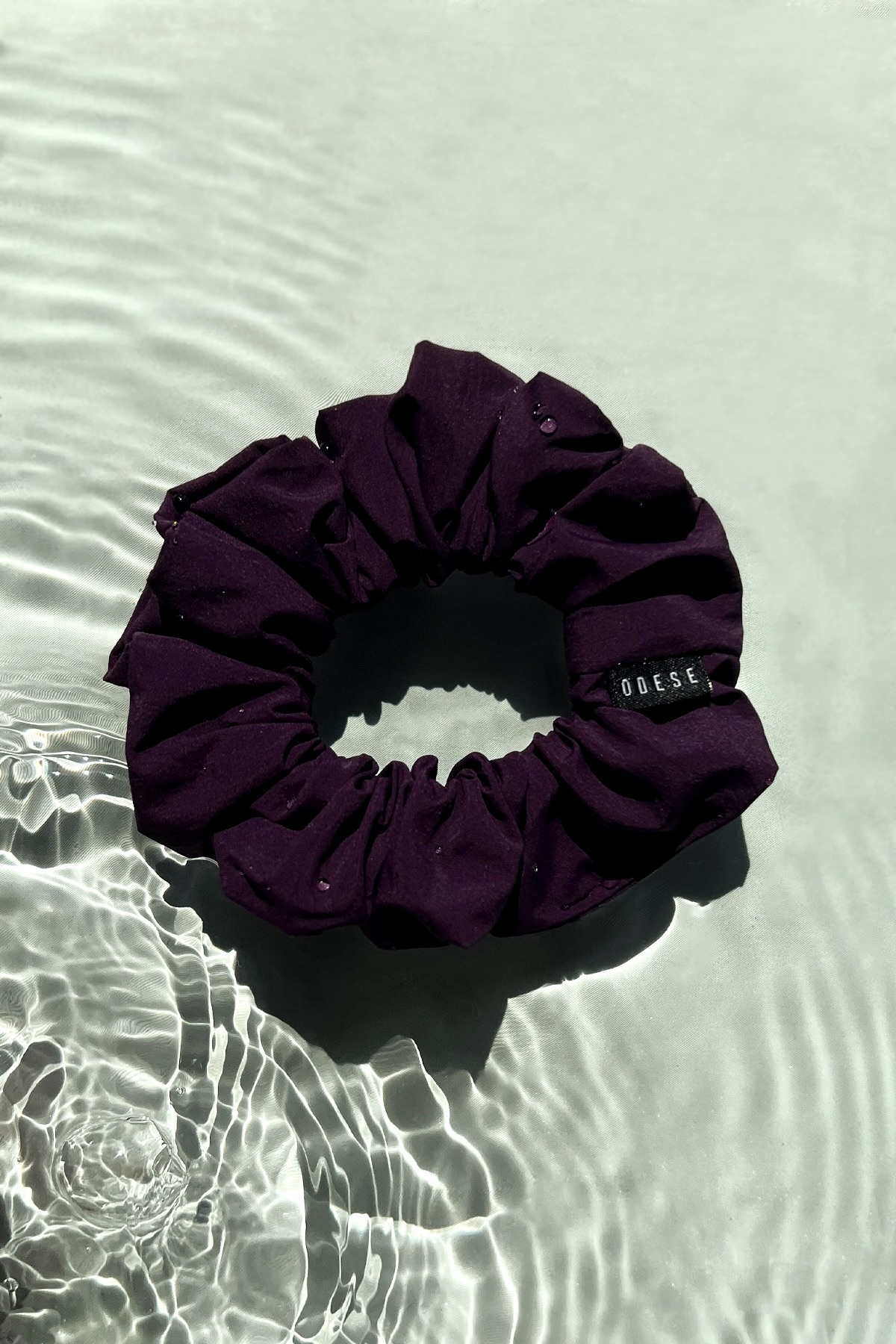 Handmade Beach Hair Clip Water Repellent Small Size Scrunchie Purple
