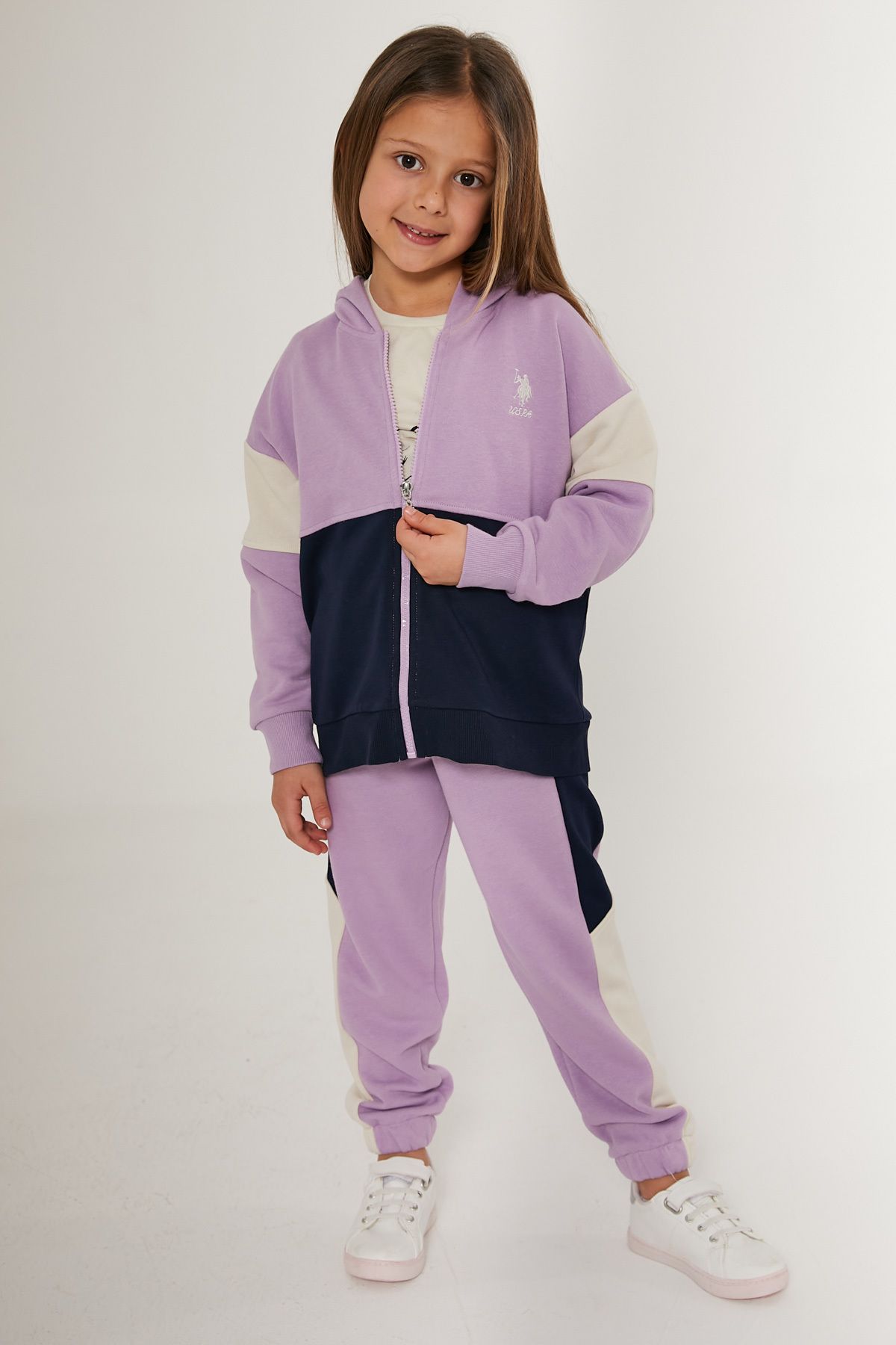 Purple polo sweat shop suit