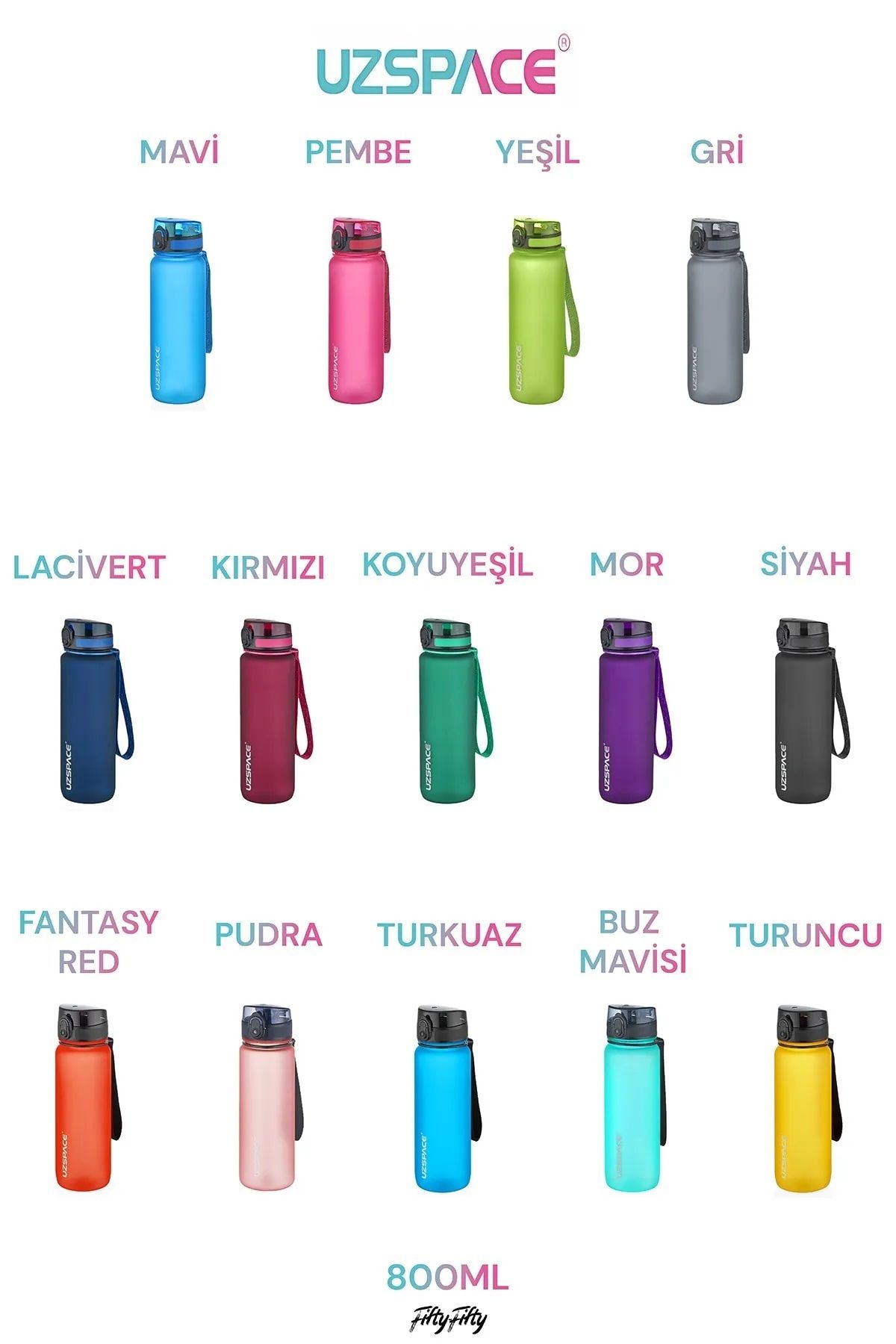 قمقمه ورزشی آبی 800ml new اندازه Trant Water Cat BPA Orda No Oil Uzspace