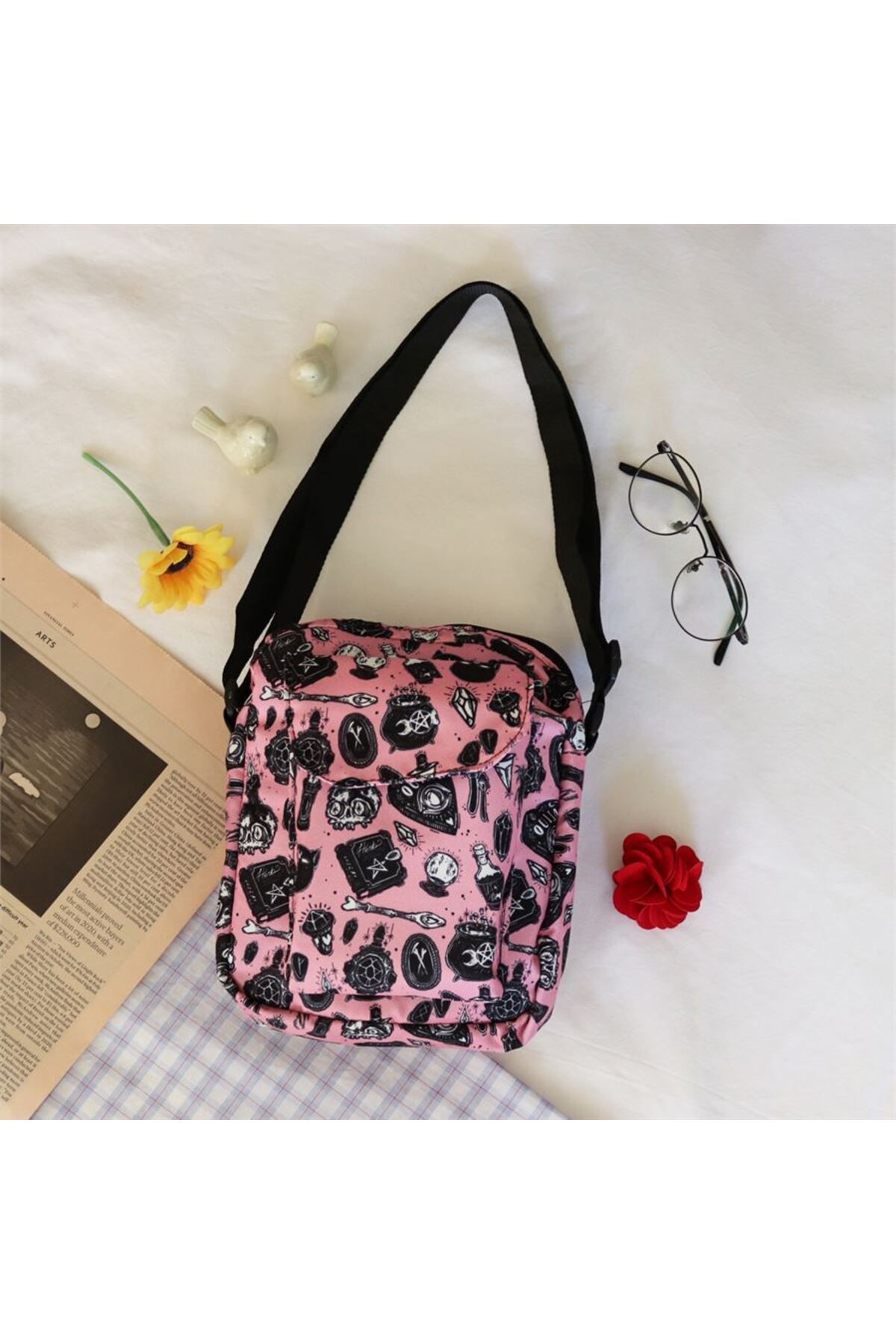 Blush colored crossbody bag discount